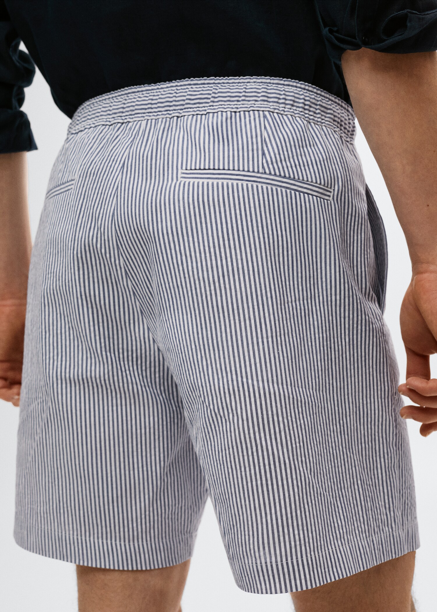 Stripete bermudas seersucker - Artikkeldetalj 3