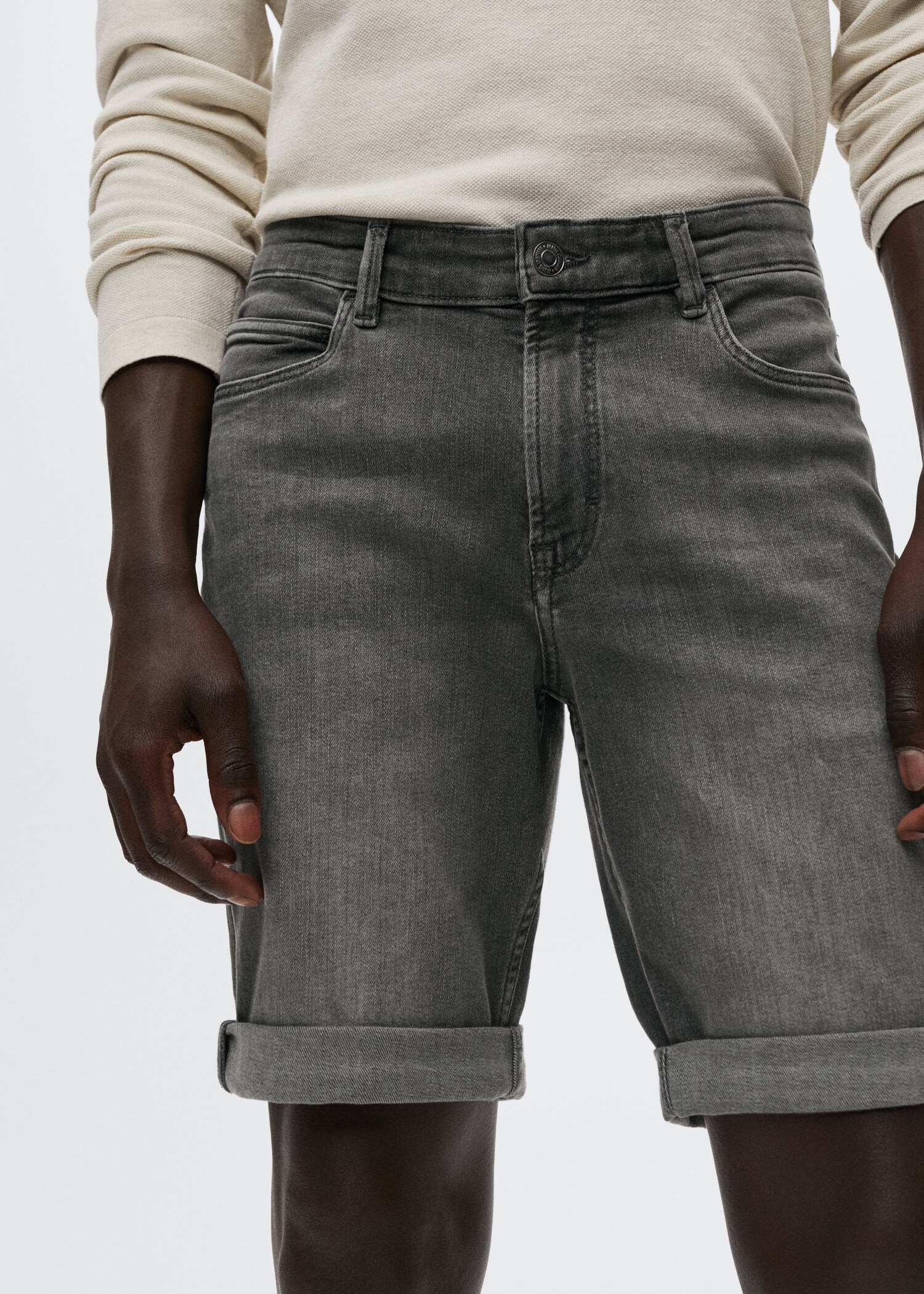 Slim Fit-Jeans-Bermudashorts - Detail des Artikels 1