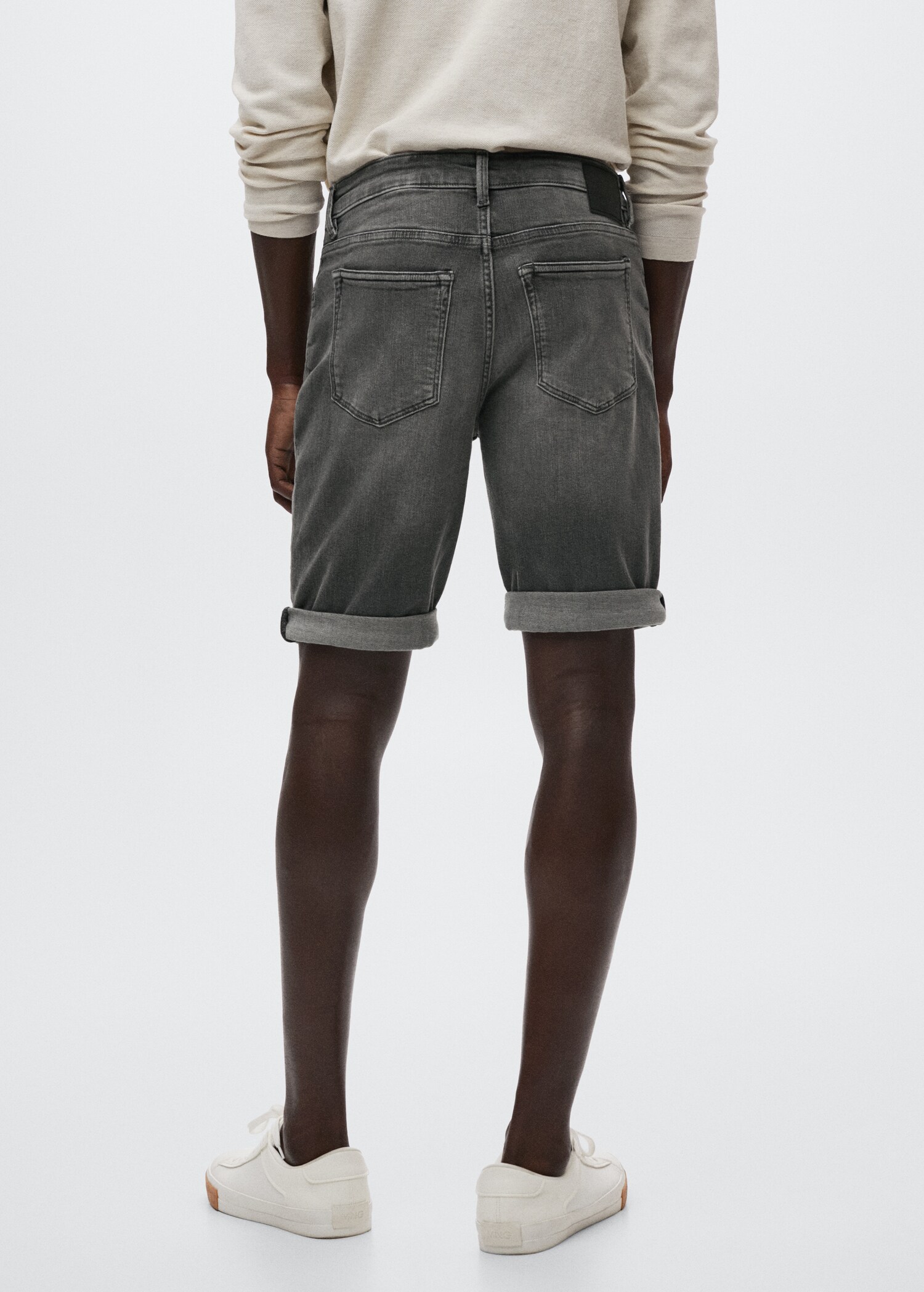 Slim Fit-Jeans-Bermudashorts - Rückseite des Artikels