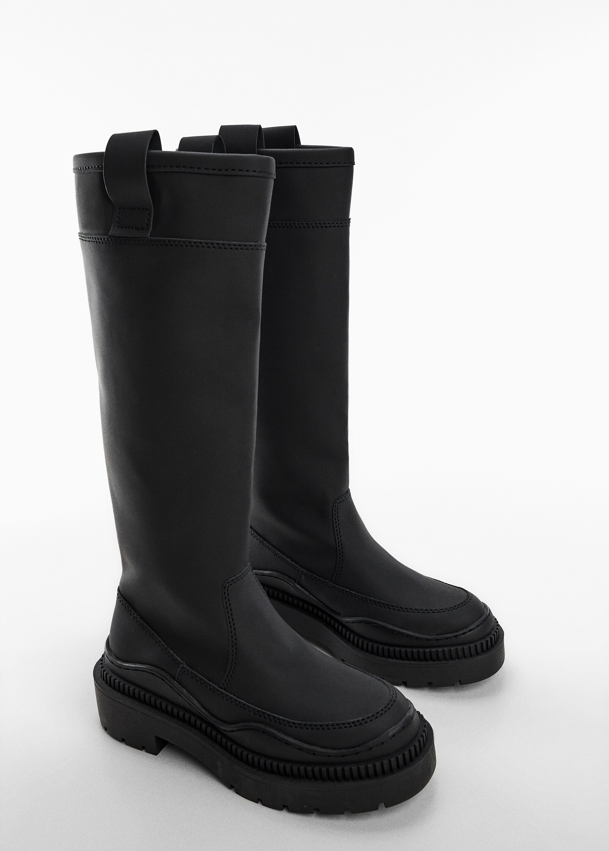 Platform boots with tall leg - Medium plane