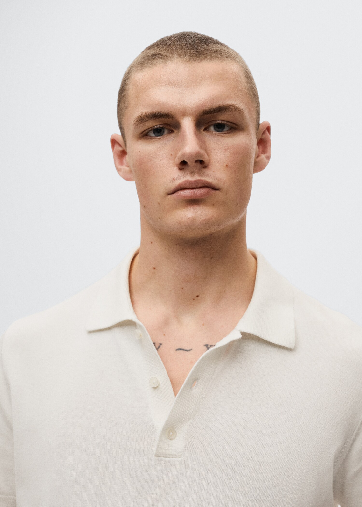 Knit cotton polo shirt - Details of the article 1