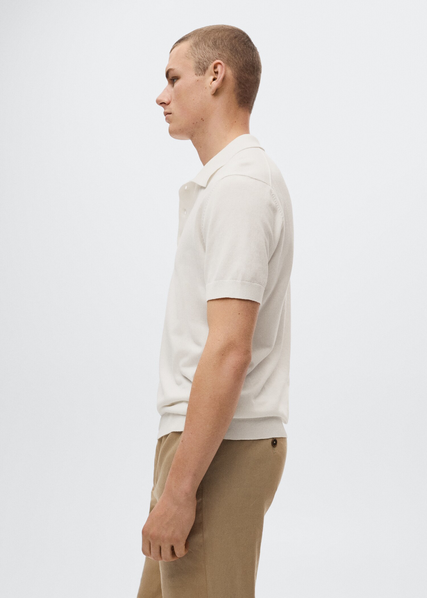 Knit cotton polo shirt - Details of the article 2