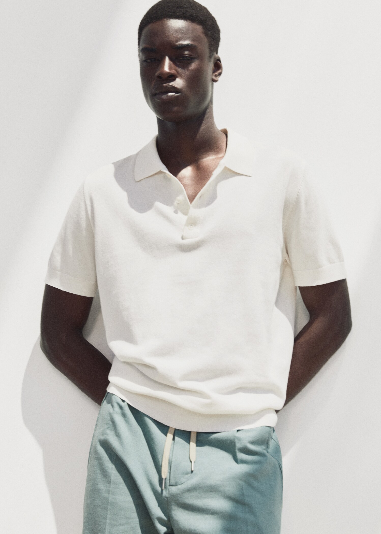 Knit cotton polo shirt - Details of the article 5