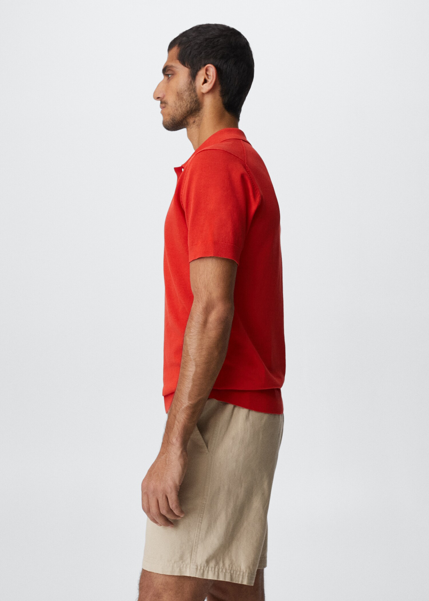 Knit cotton polo shirt - Details of the article 2