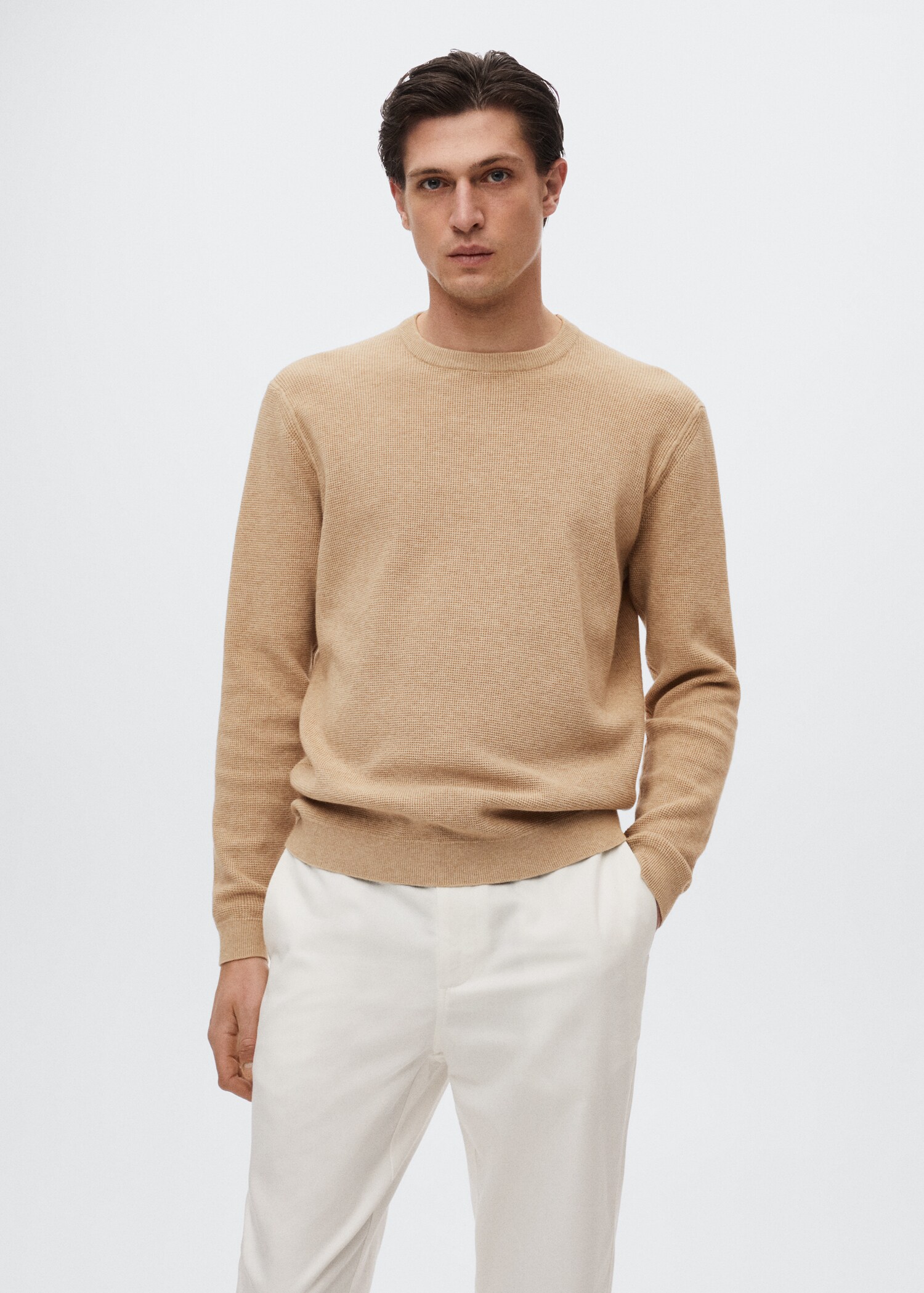 Pull-over coton structuré - Plan moyen