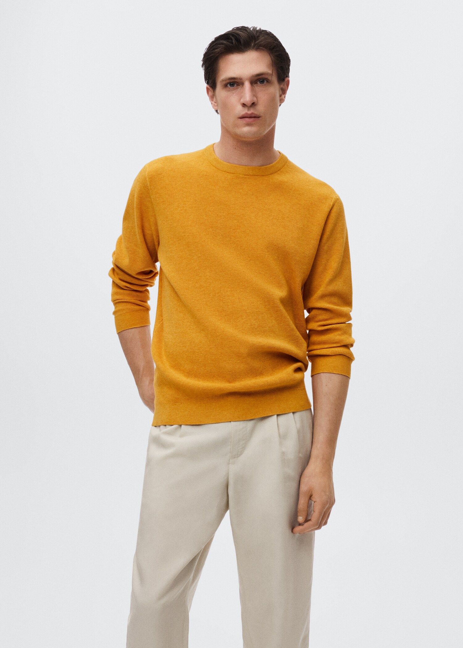 Pull-over coton structuré - Plan moyen