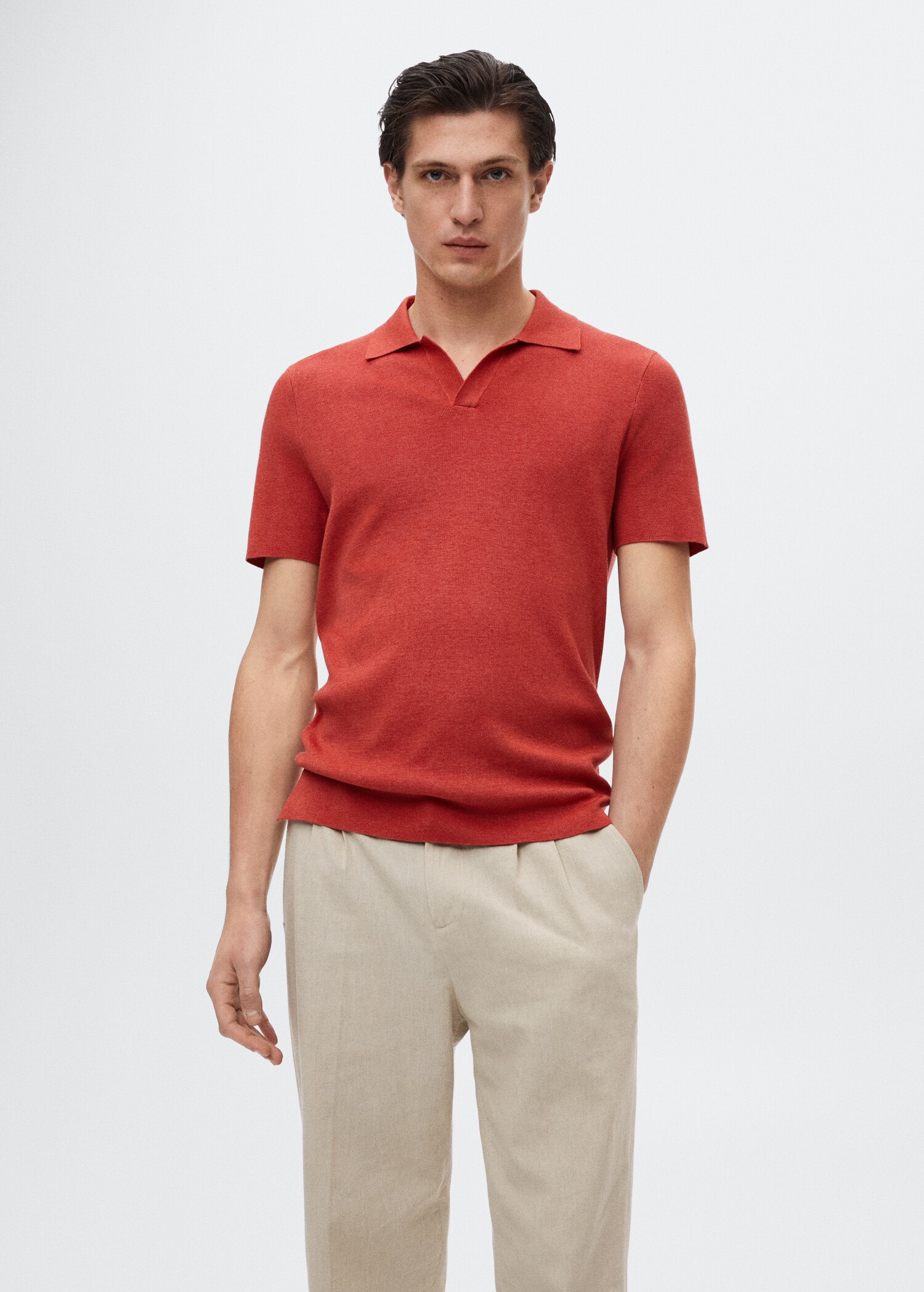 Polo fluido lino - Plano medio