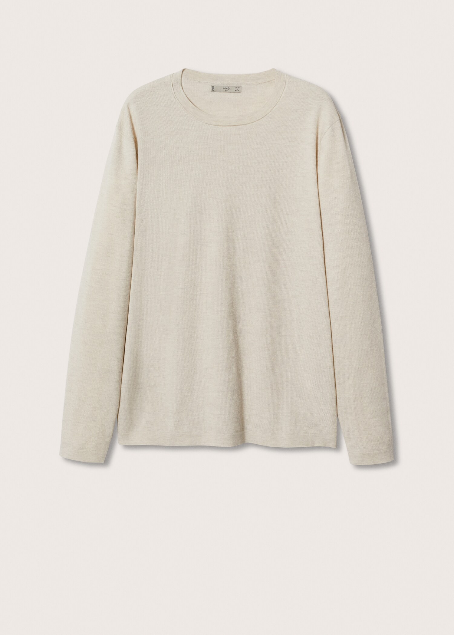 Fine-knit cotton sweater - Article without model