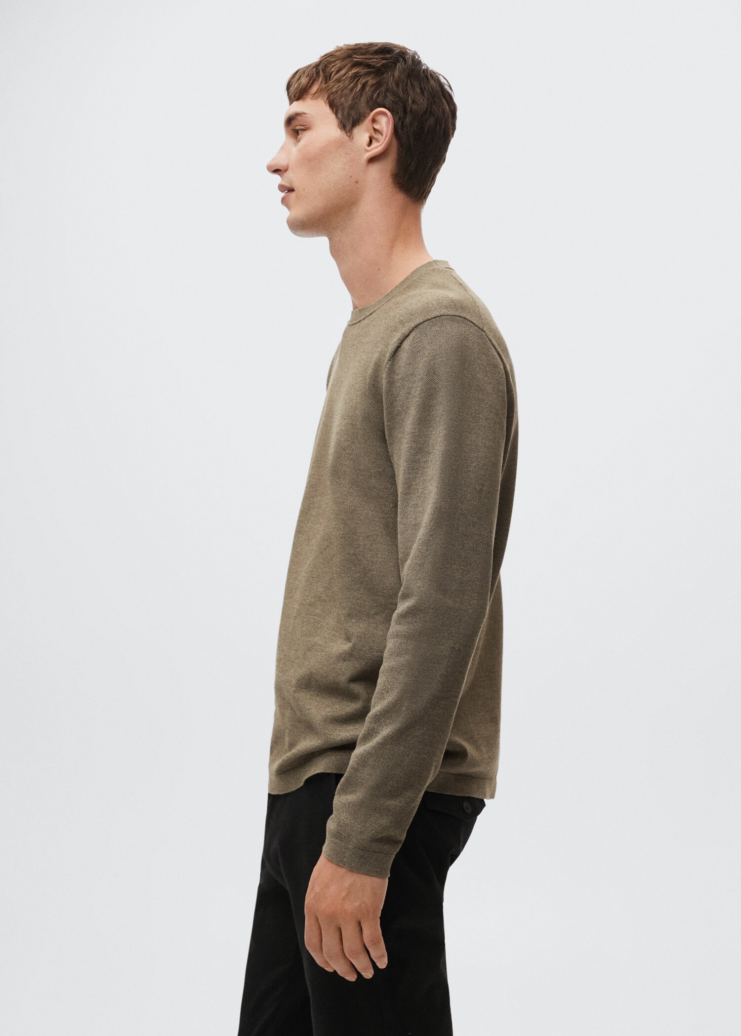 Fine-knit cotton sweater - Details of the article 2
