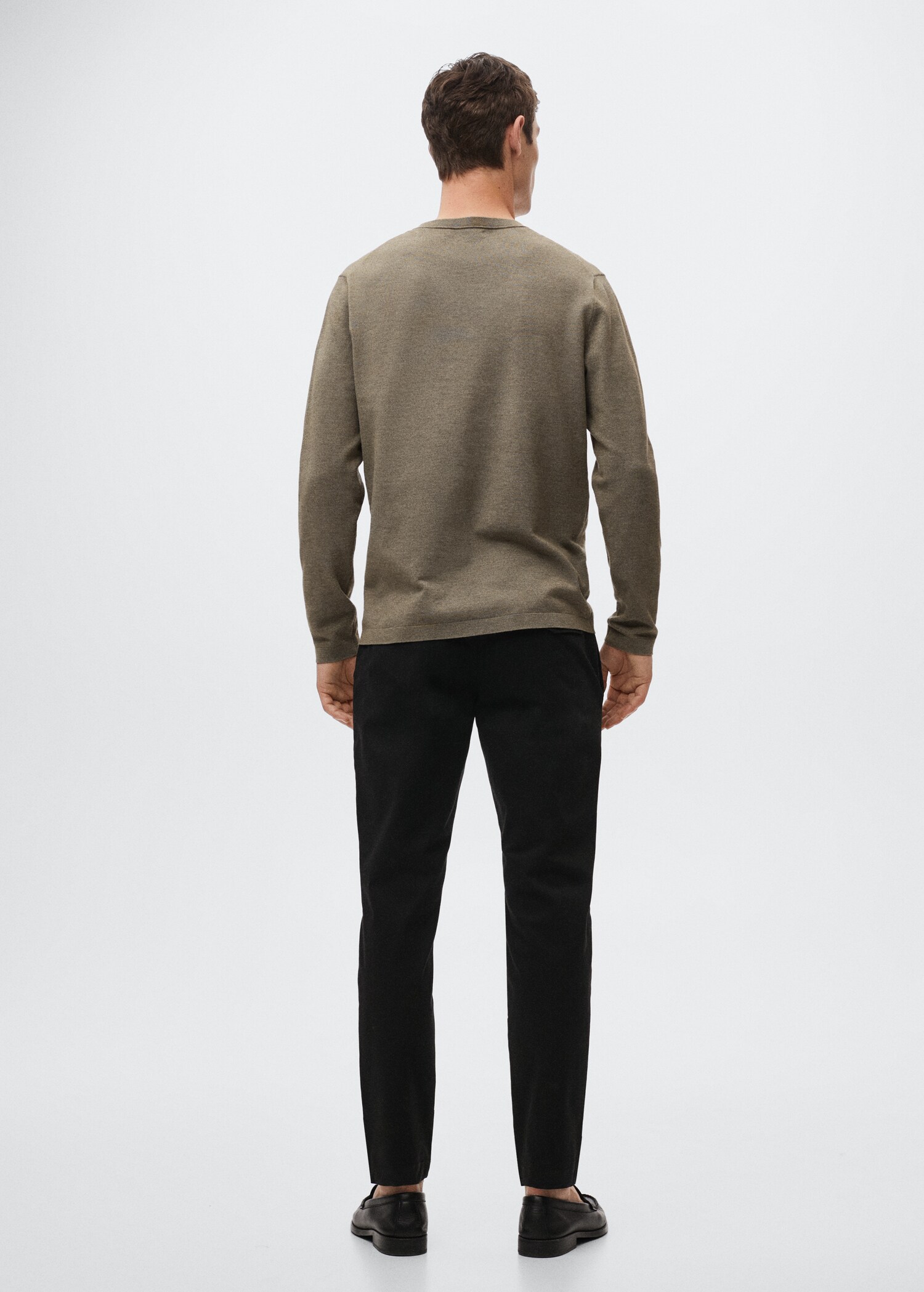 Fine-knit cotton sweater - Reverse of the article