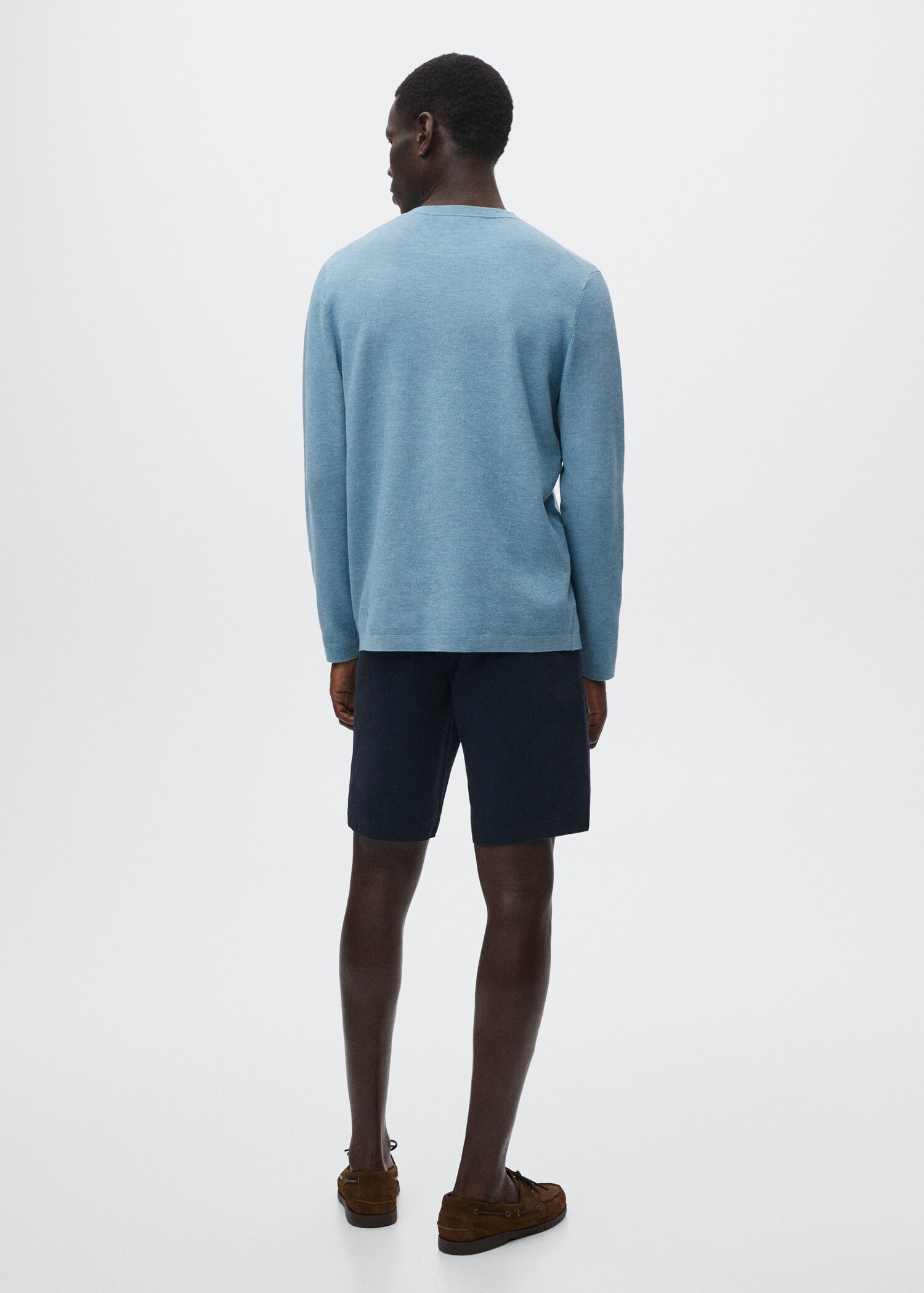 Fine-knit cotton sweater - Reverse of the article