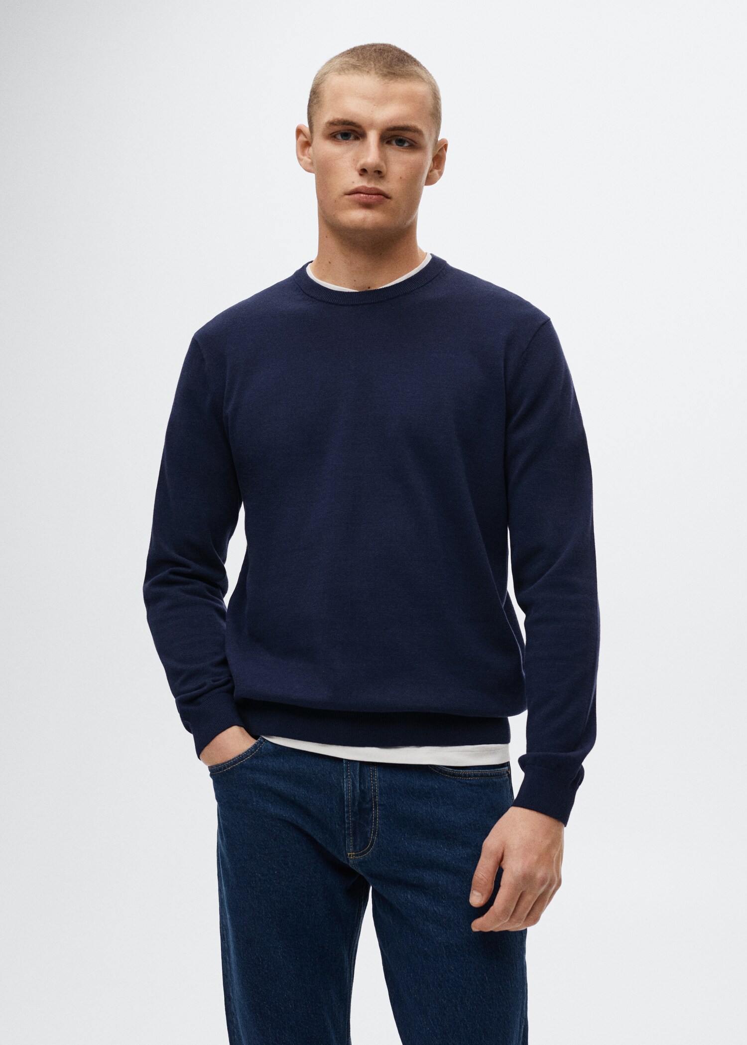 Pull-over fin coton - Plan moyen