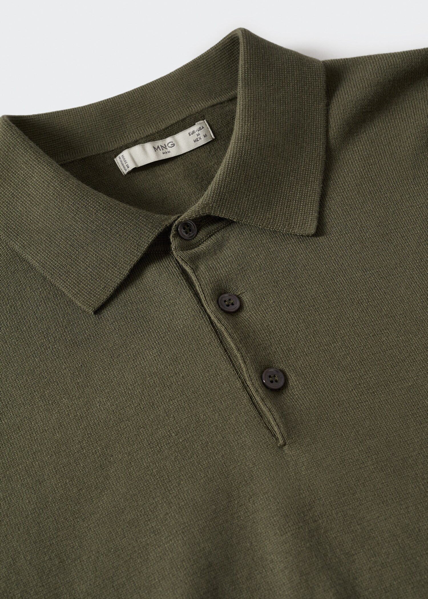 Long-sleeved cotton jersey polo shirt - Details of the article 8