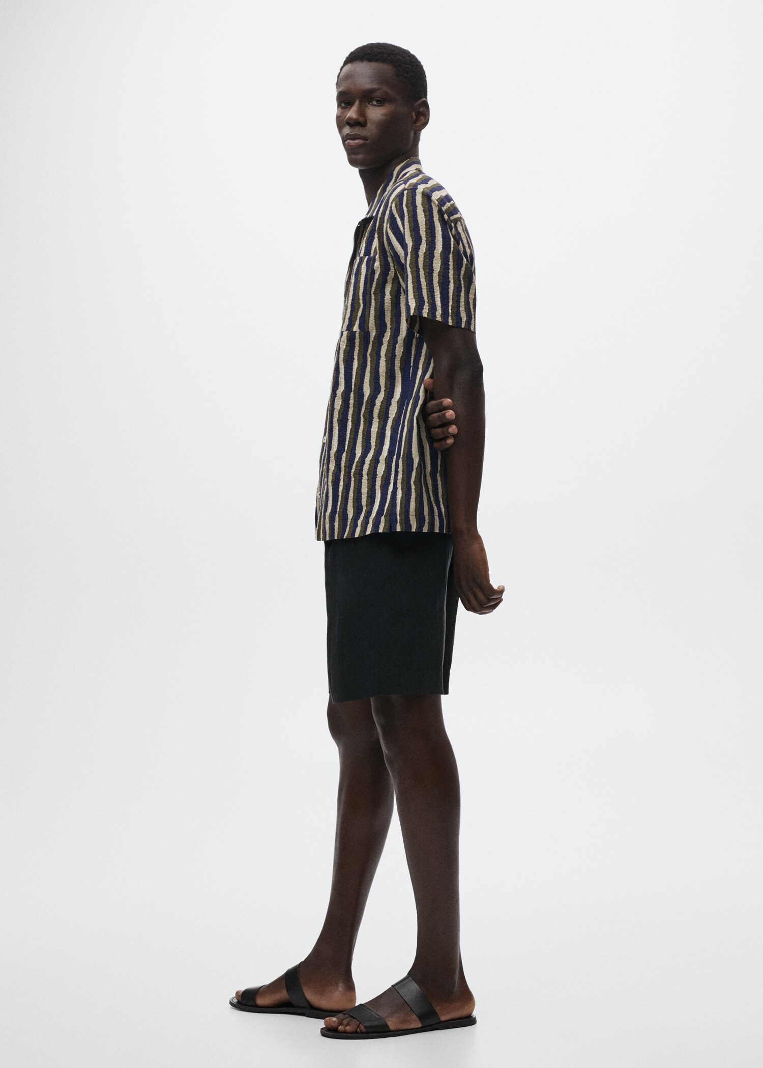 Camisa seersucker estampada - Detalle del artículo 2