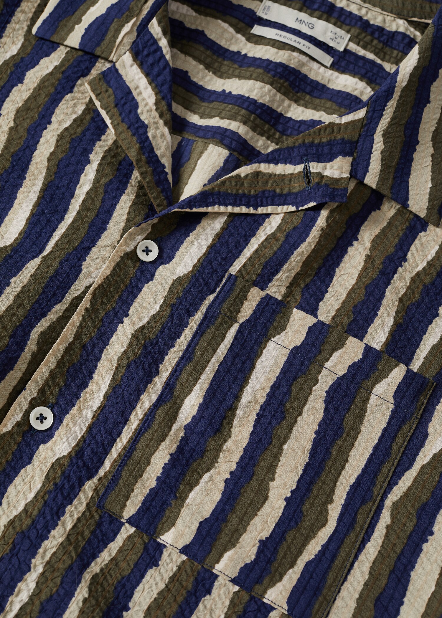 Camisa seersucker estampada - Detalle del artículo 8