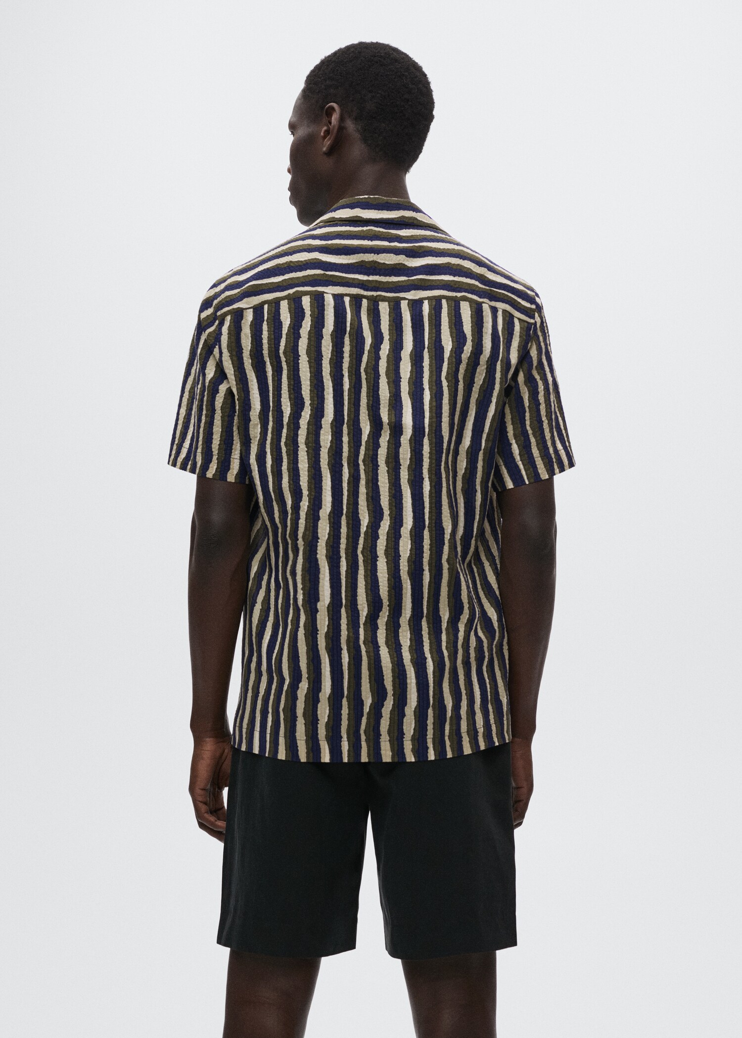 Camisa seersucker estampada - Reverso del artículo