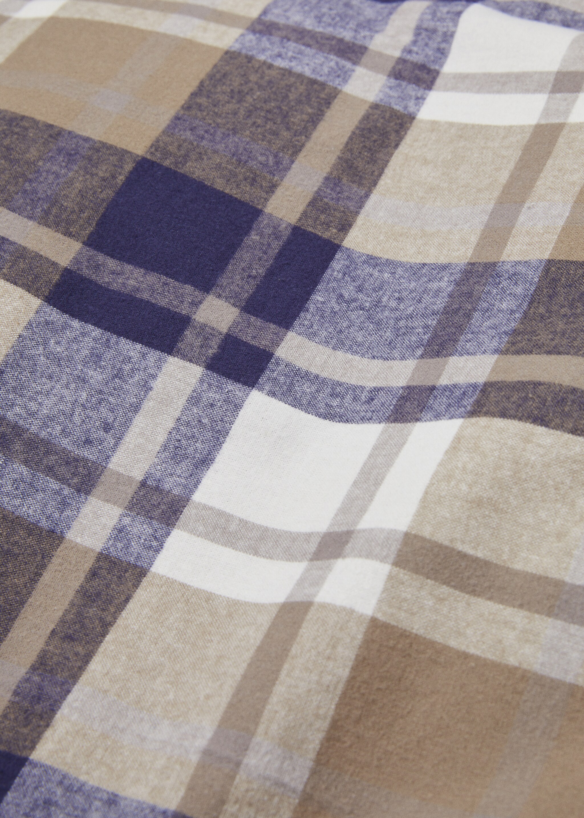 Povlak na přikrývku s tkanou kostkou flanel na postel 150/160 cm - Detail zboží 2