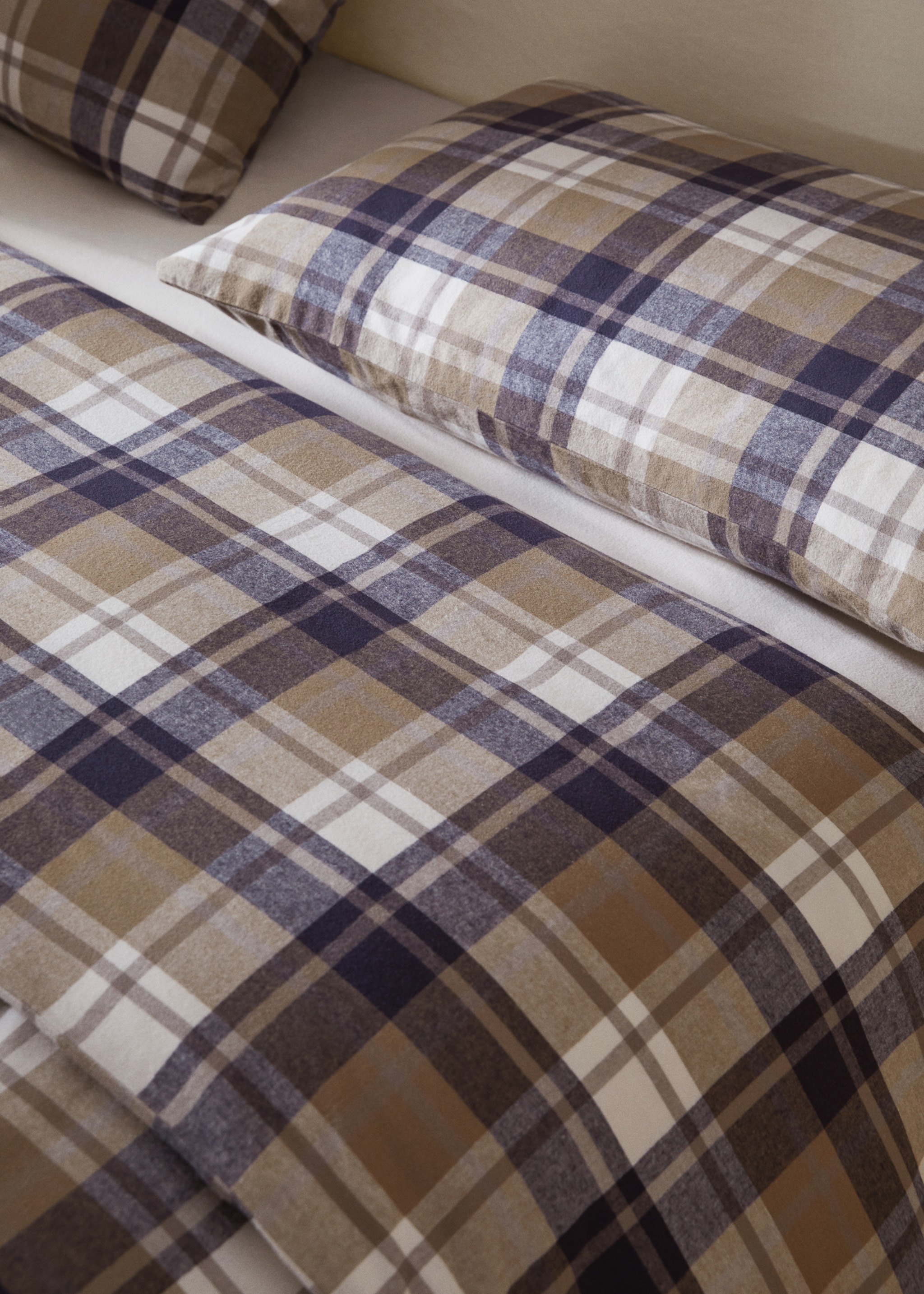 Povlak na přikrývku s tkanou kostkou flanel na postel 150/160 cm - Detail zboží 7