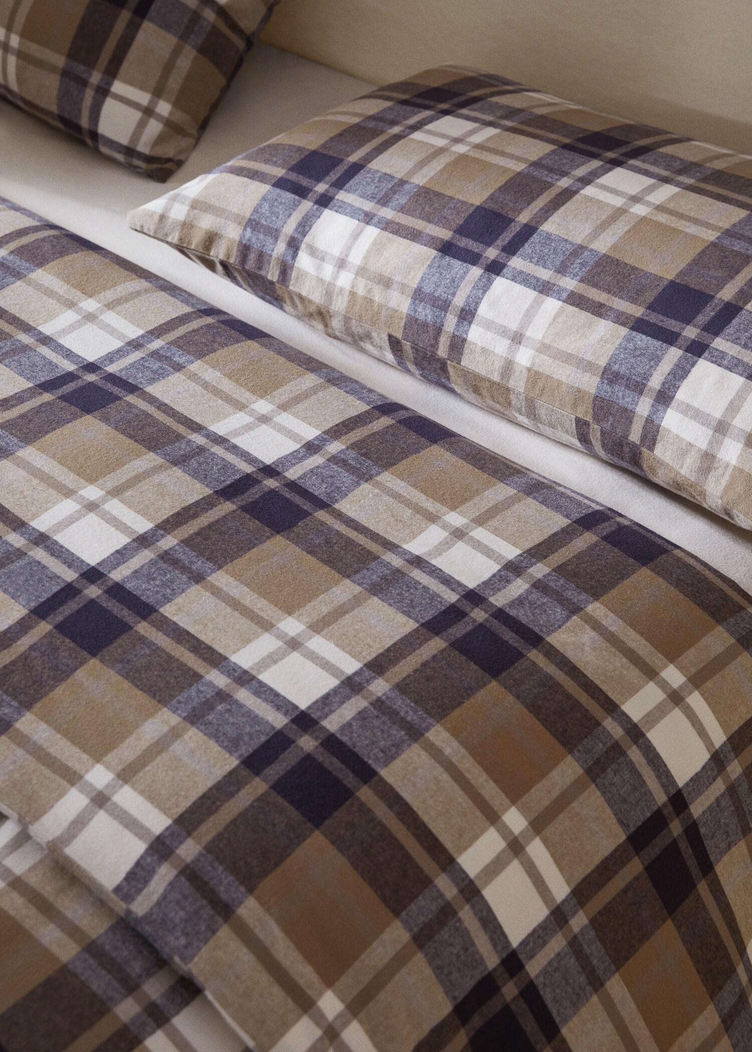 Povlak na přikrývku s tkanou kostkou flanel na postel 150/160 cm - Detail zboží 7