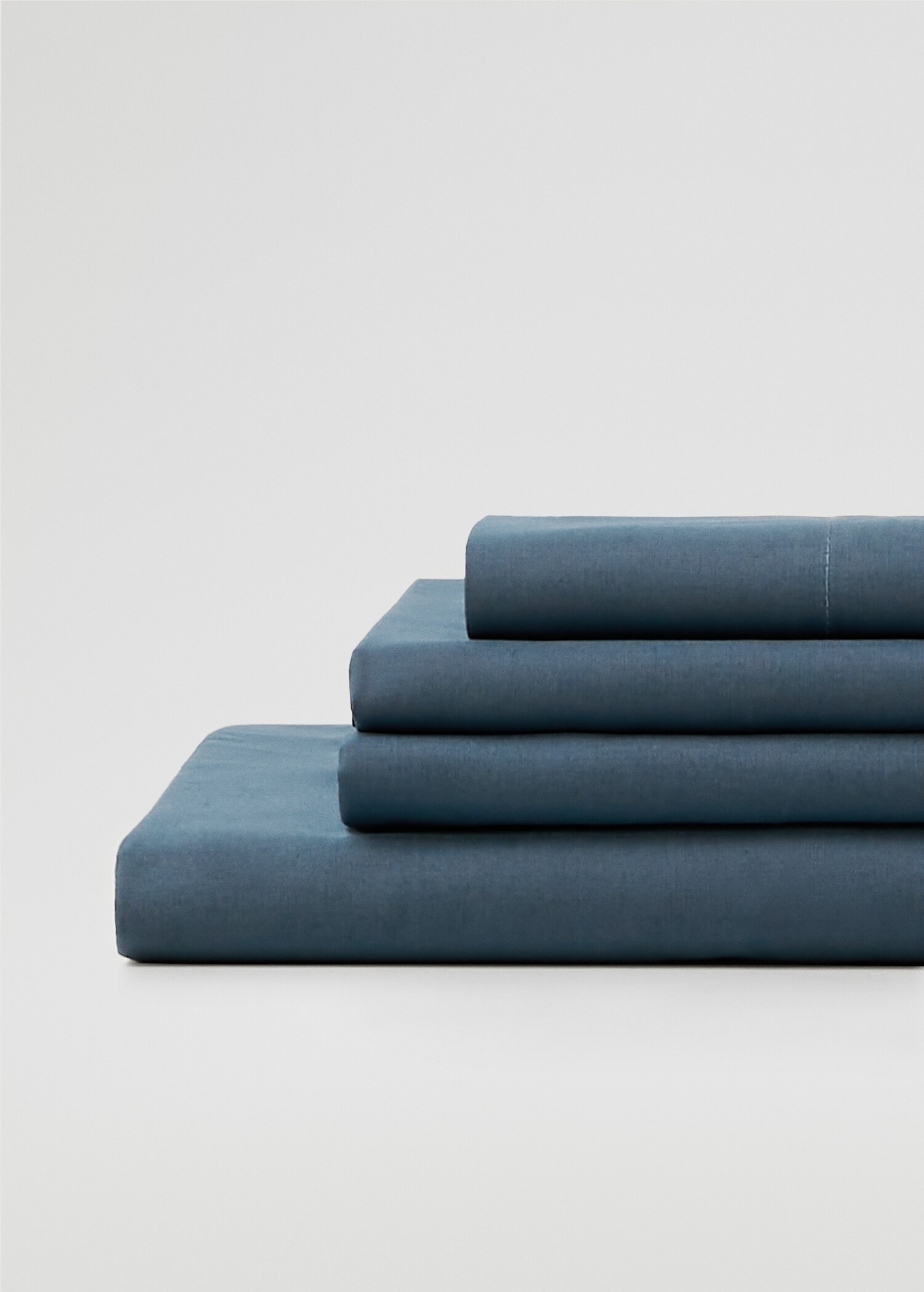 Percale cotton 180 thread fitted sheet 70x79x11.8 in - Details of the article 2