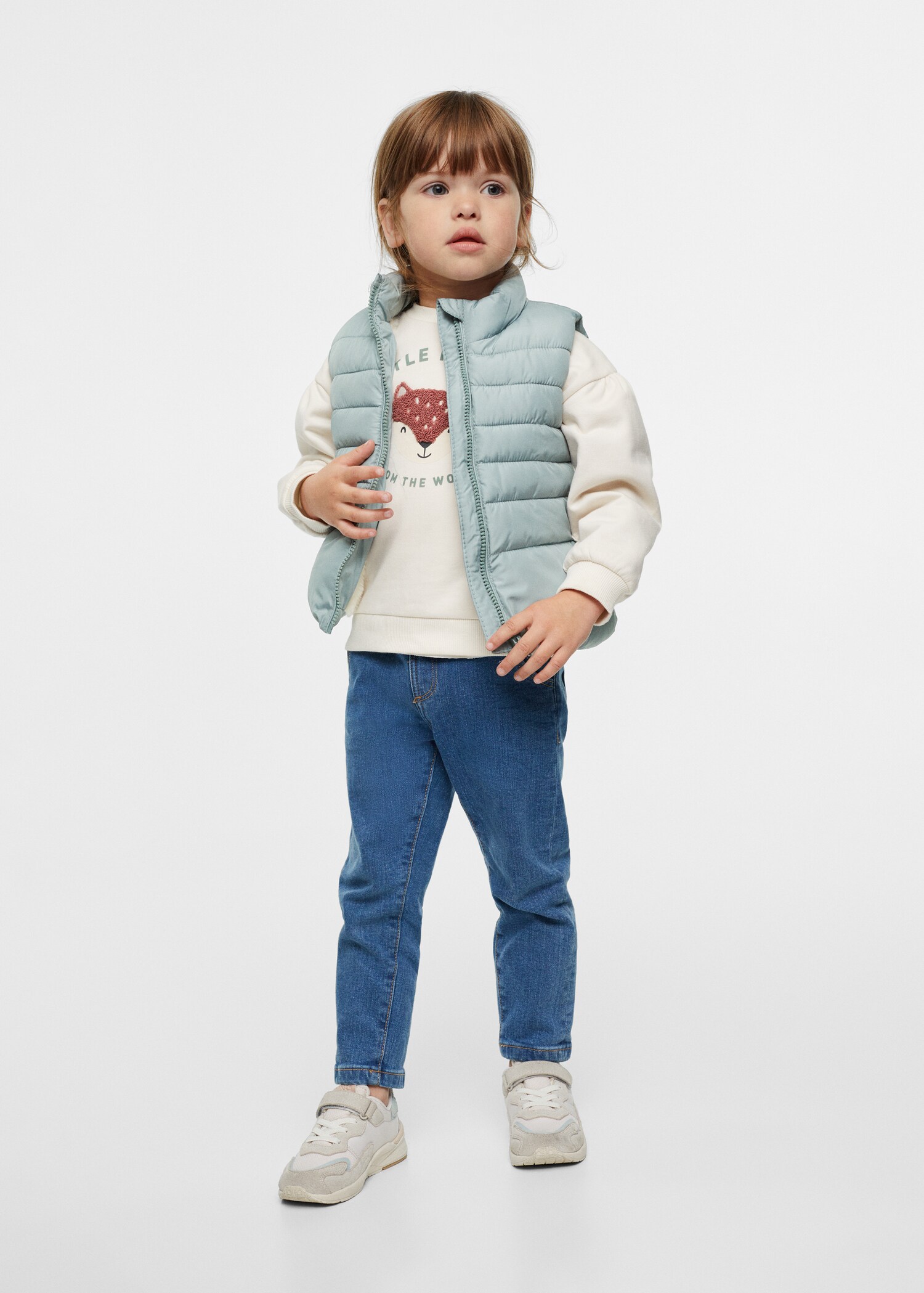 Gilet with fur-effect lining - Medium plane