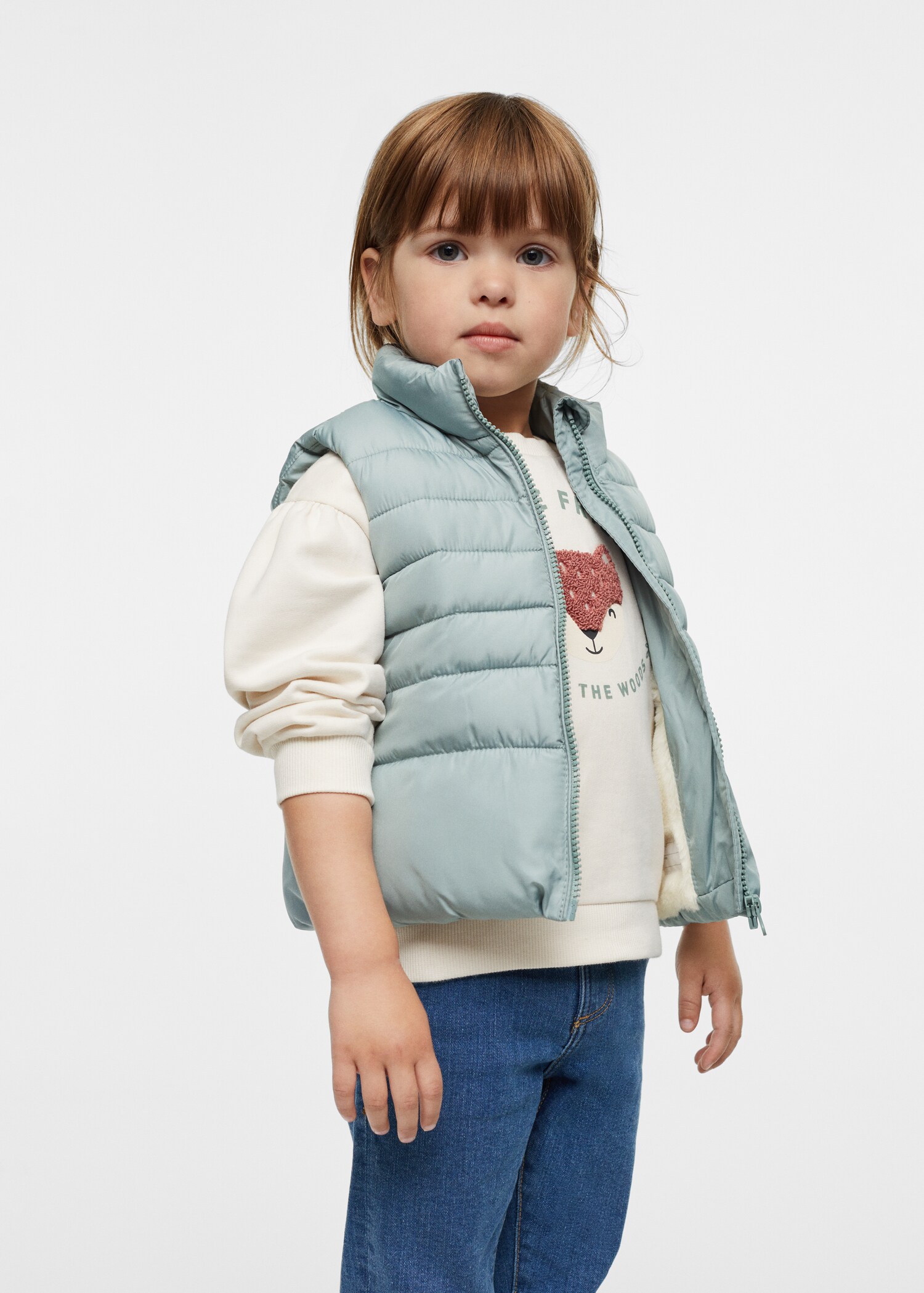 Gilet with fur-effect lining - Details of the article 2