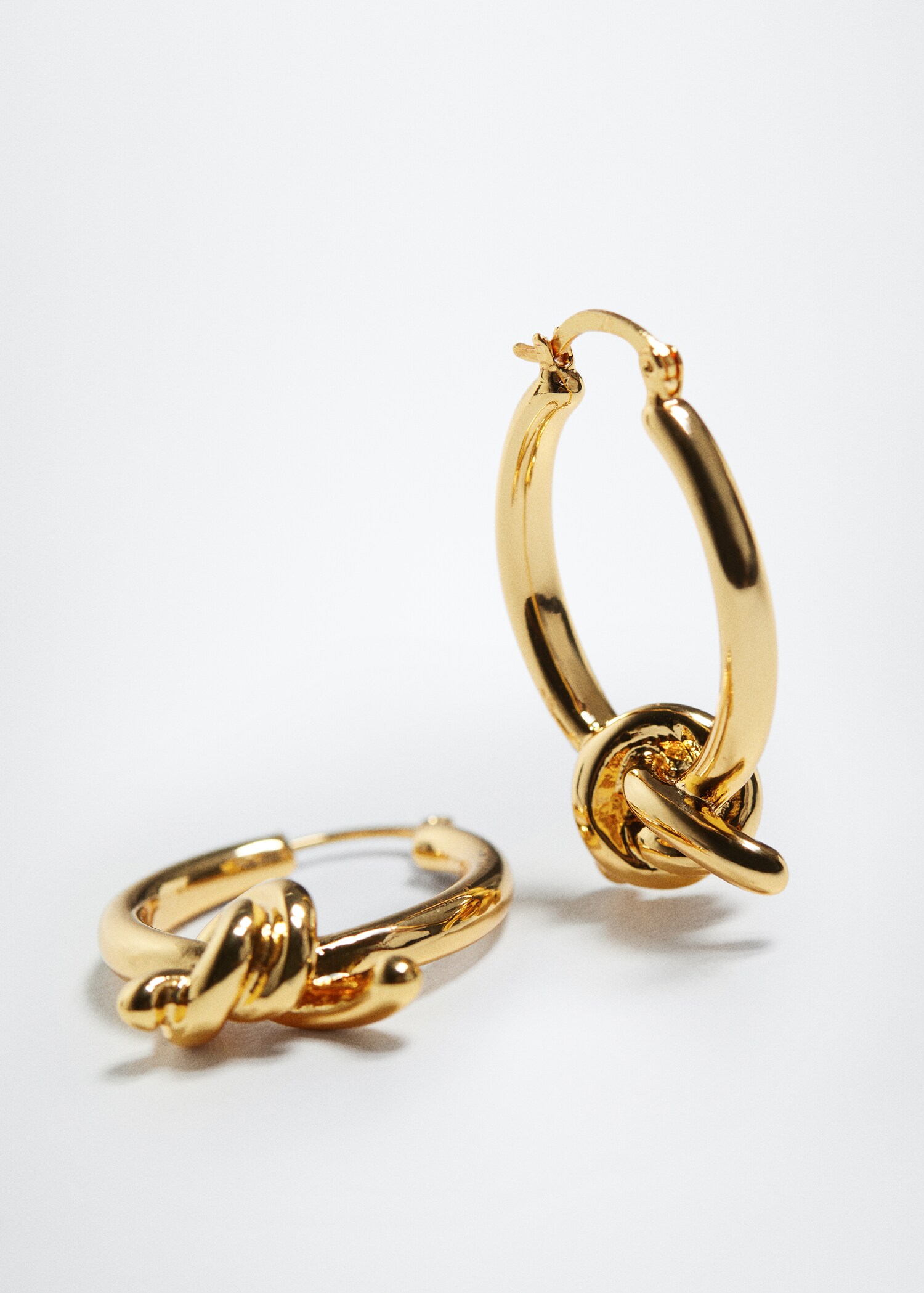 Intertwined hoop earrings - Medium plane