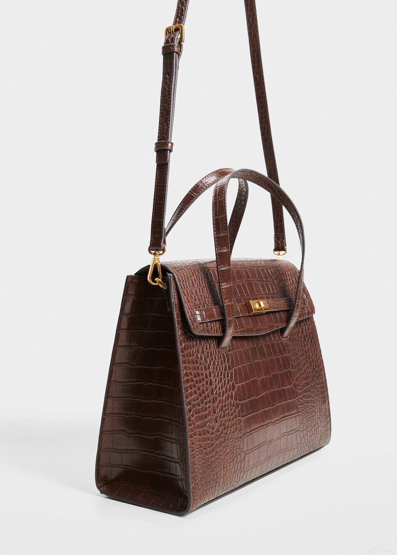 Croc-effect bag - Medium plane