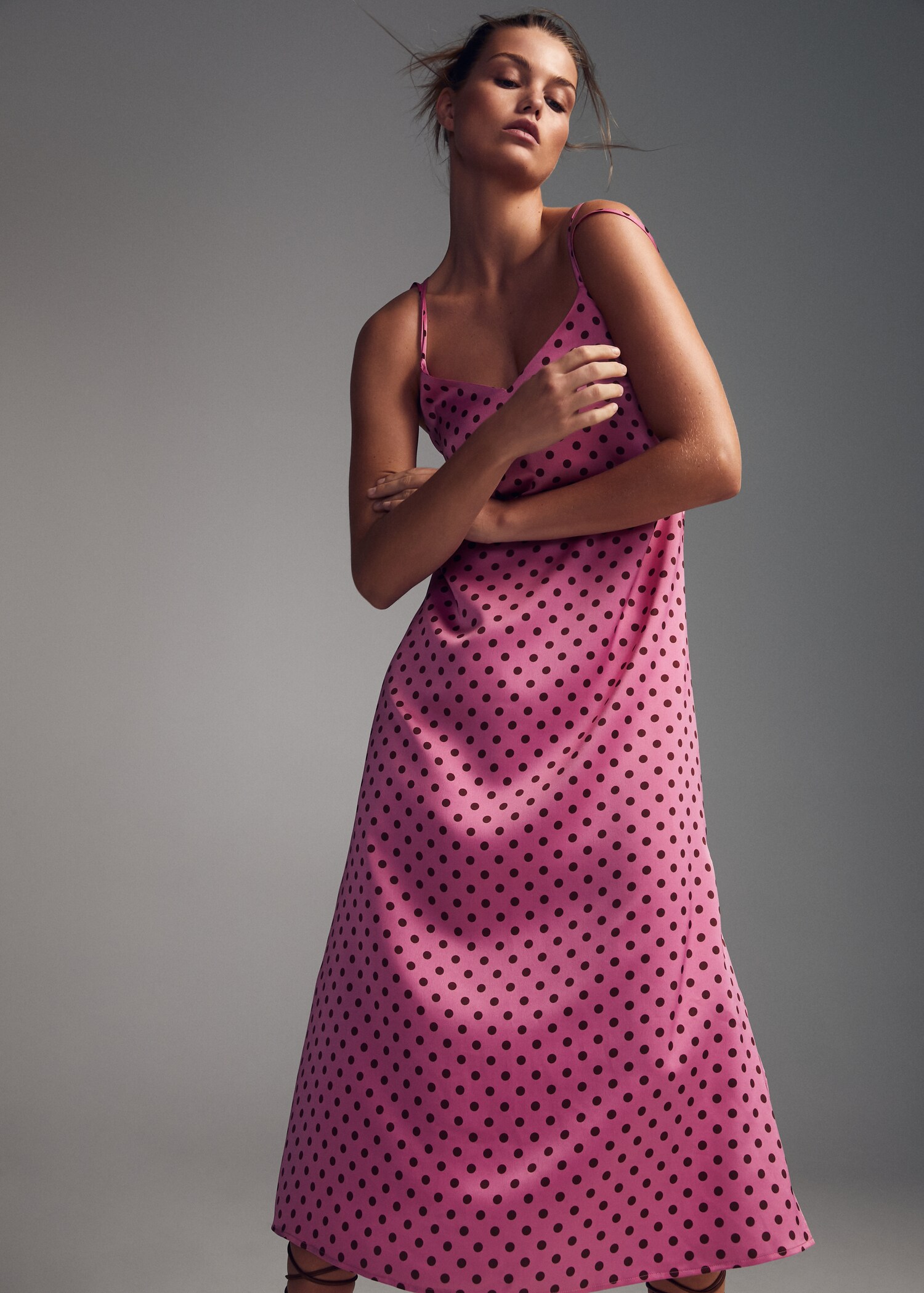 Vestido satinado lunares - Detalle del artículo 6
