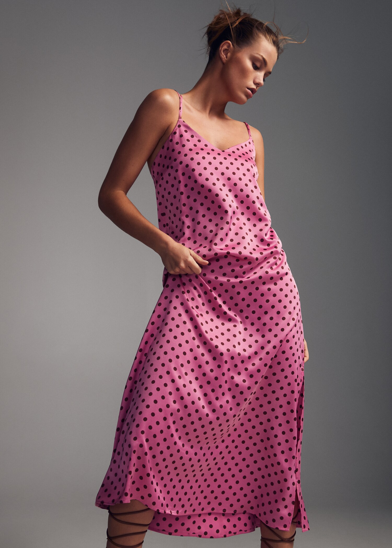 Vestido satinado lunares - Detalle del artículo 7