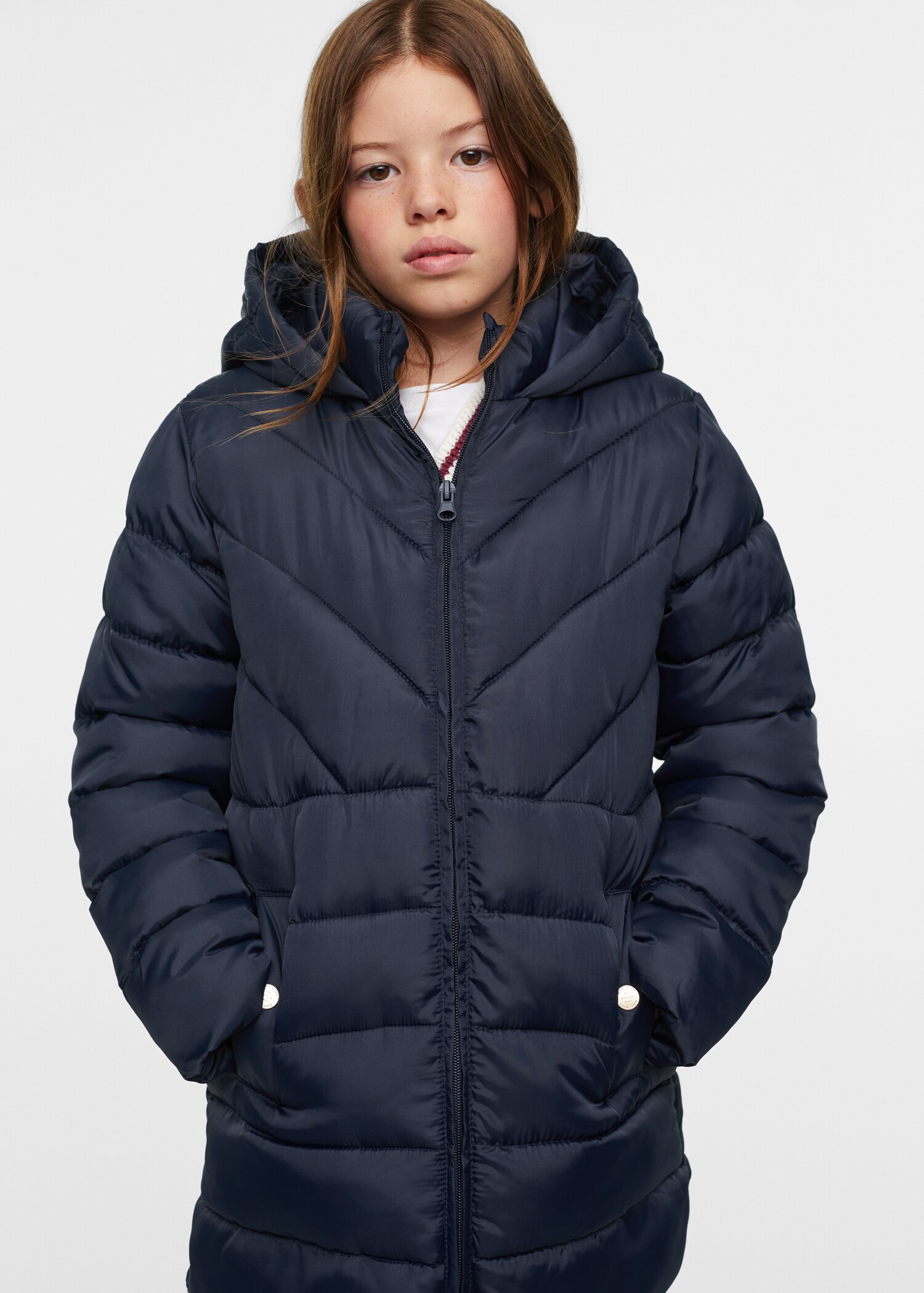 Quilted long coat - Medium plane