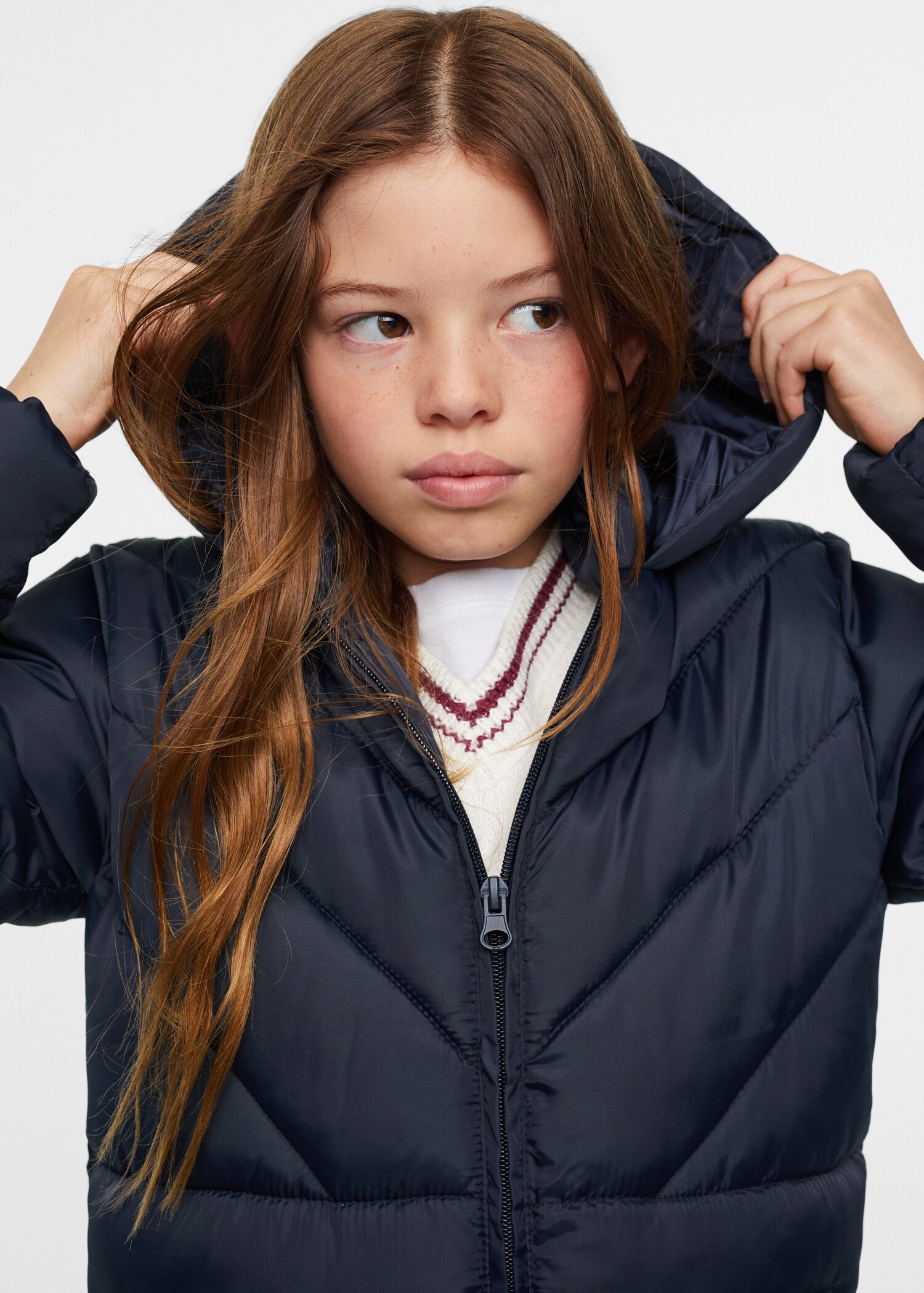 Quilted long coat - Details of the article 1