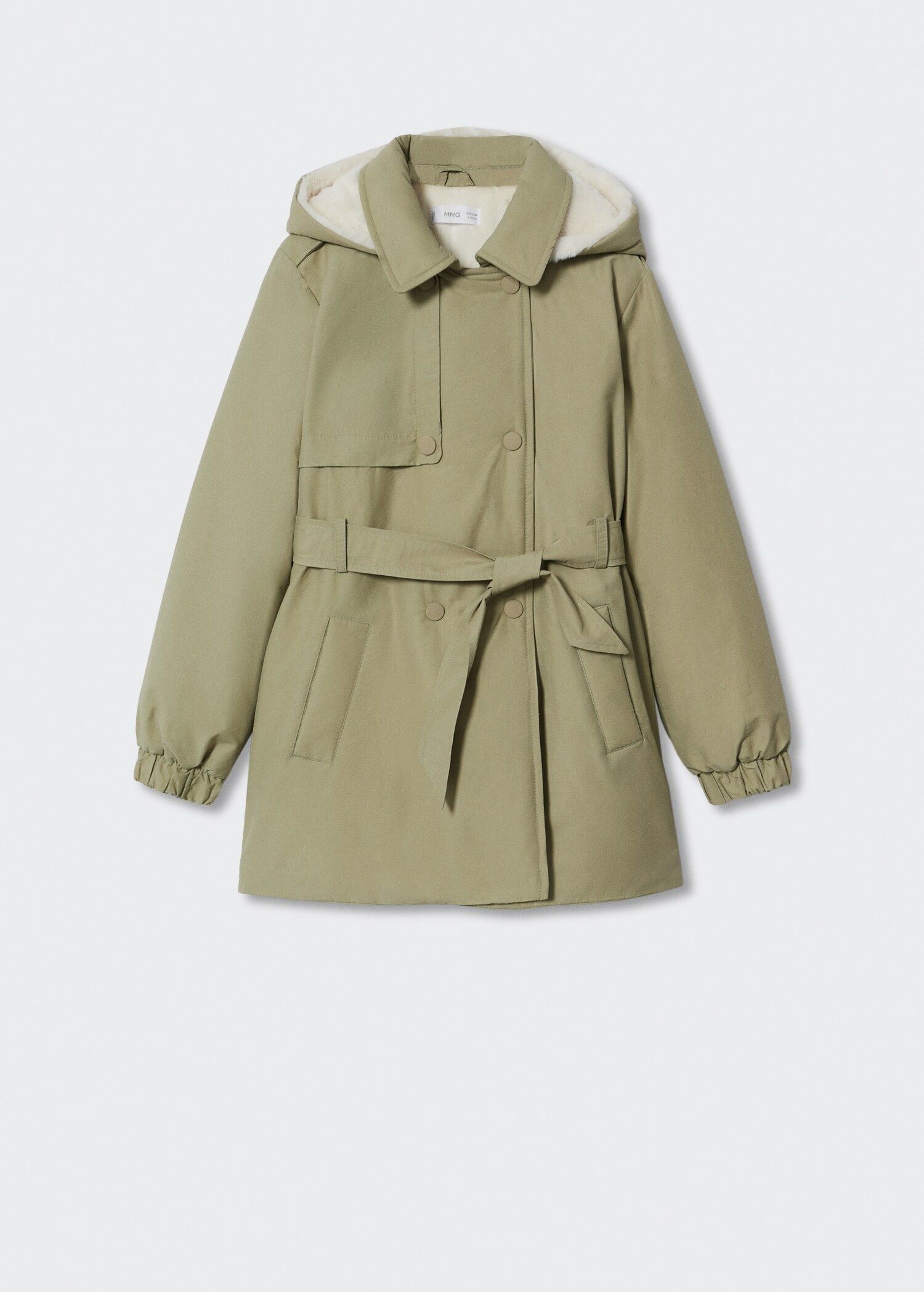 Fur lined quilted trench coat - Article without model