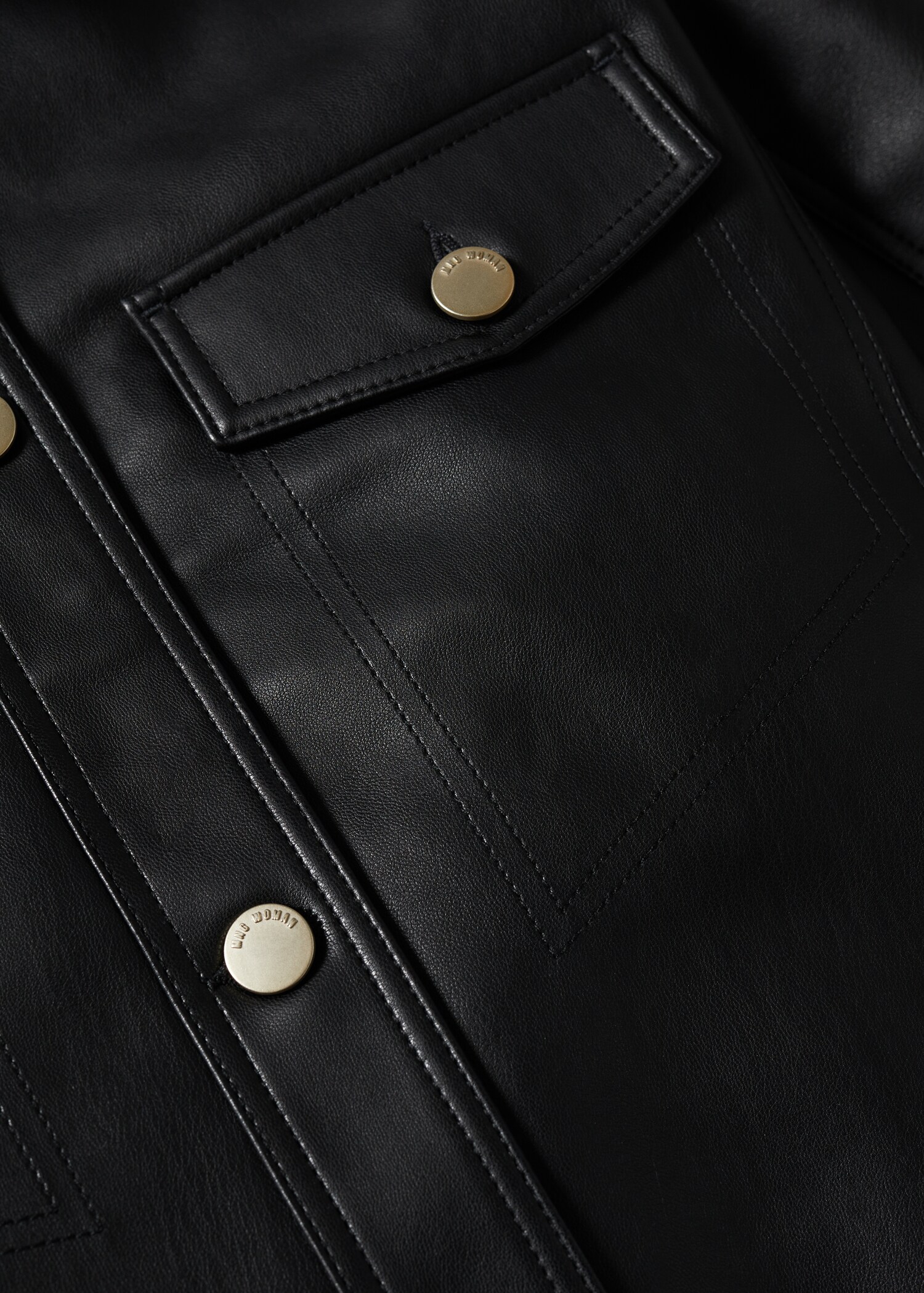 Short leather-effect jacket - Details of the article 8