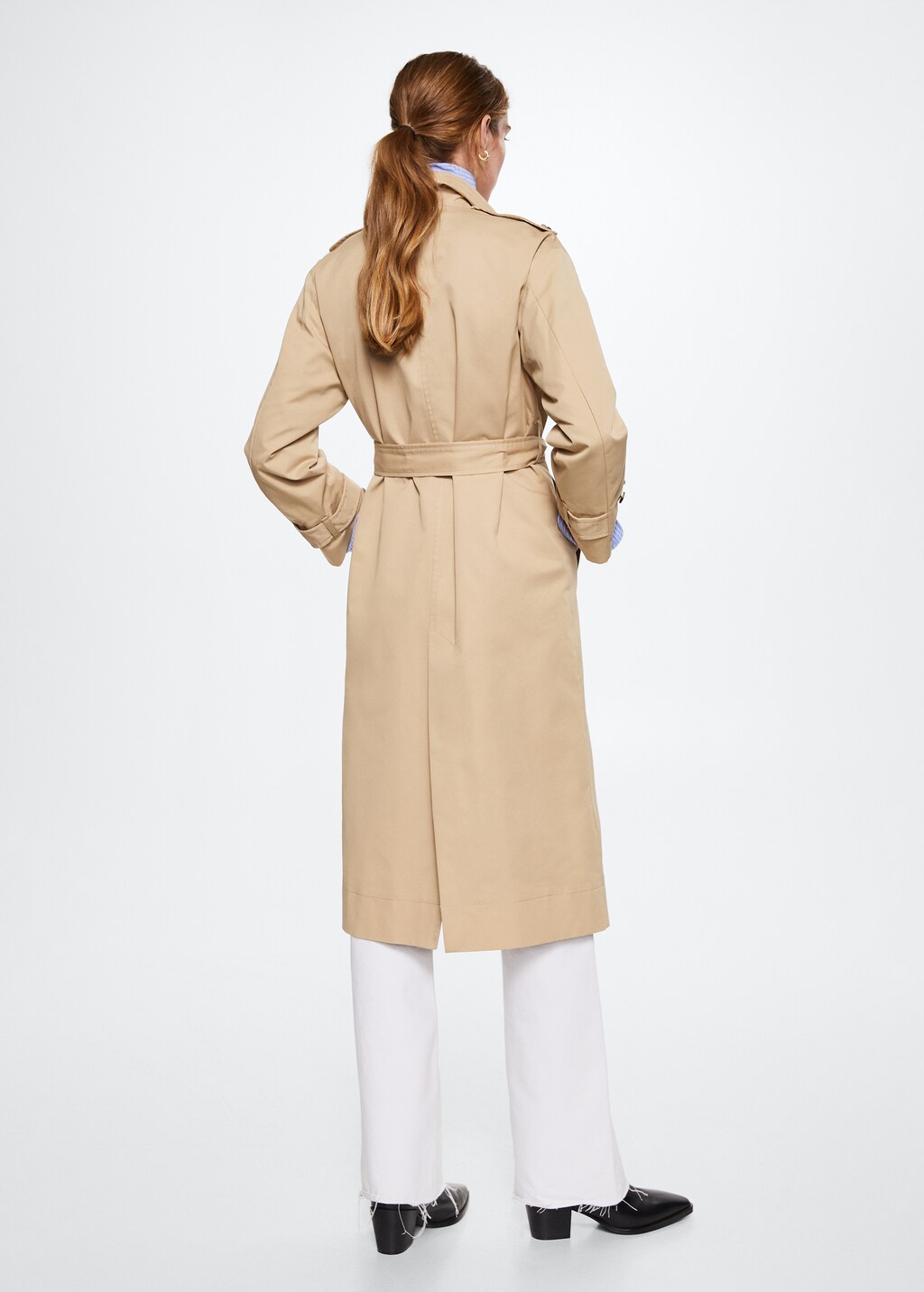 Cotton classic trench coat - Women | MANGO Iraq