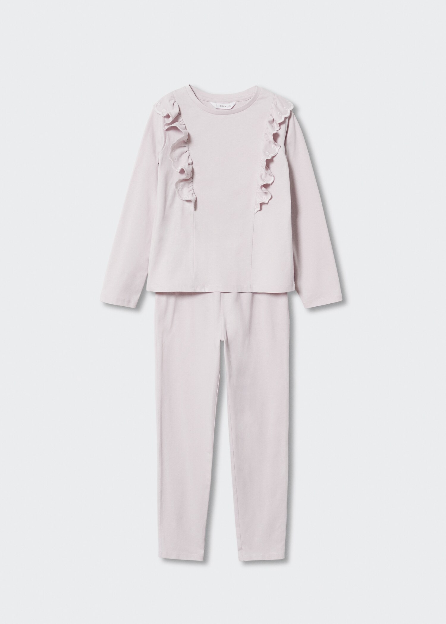 Ruffled cotton pyjamas - Article without model
