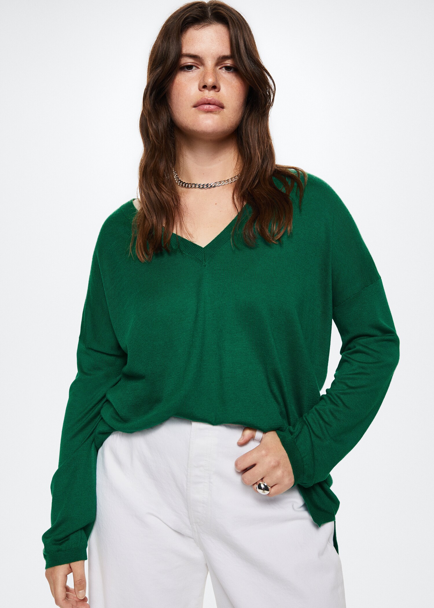 V-neck knit sweater - Details of the article 5