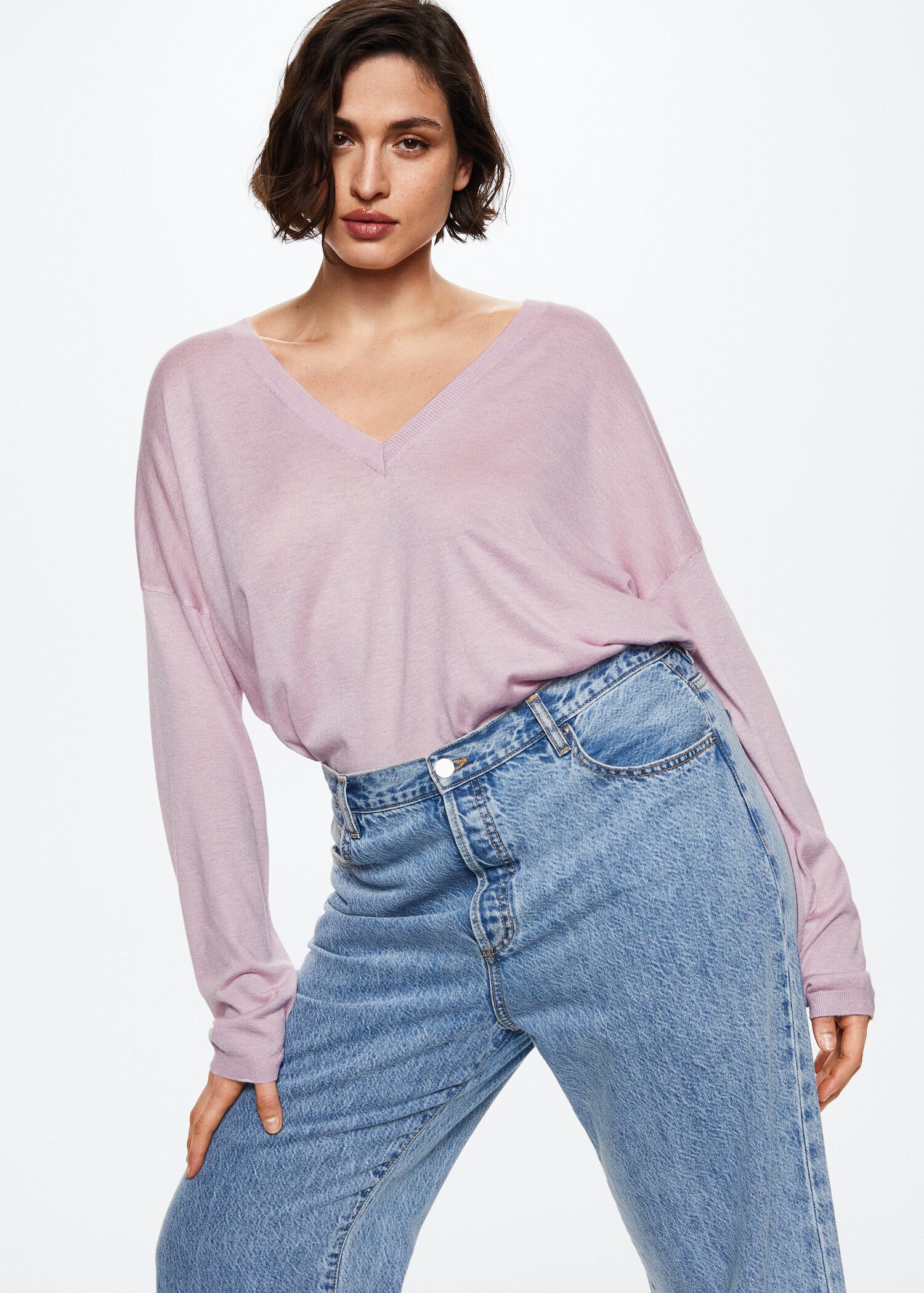 V-neck knit sweater - Details of the article 5