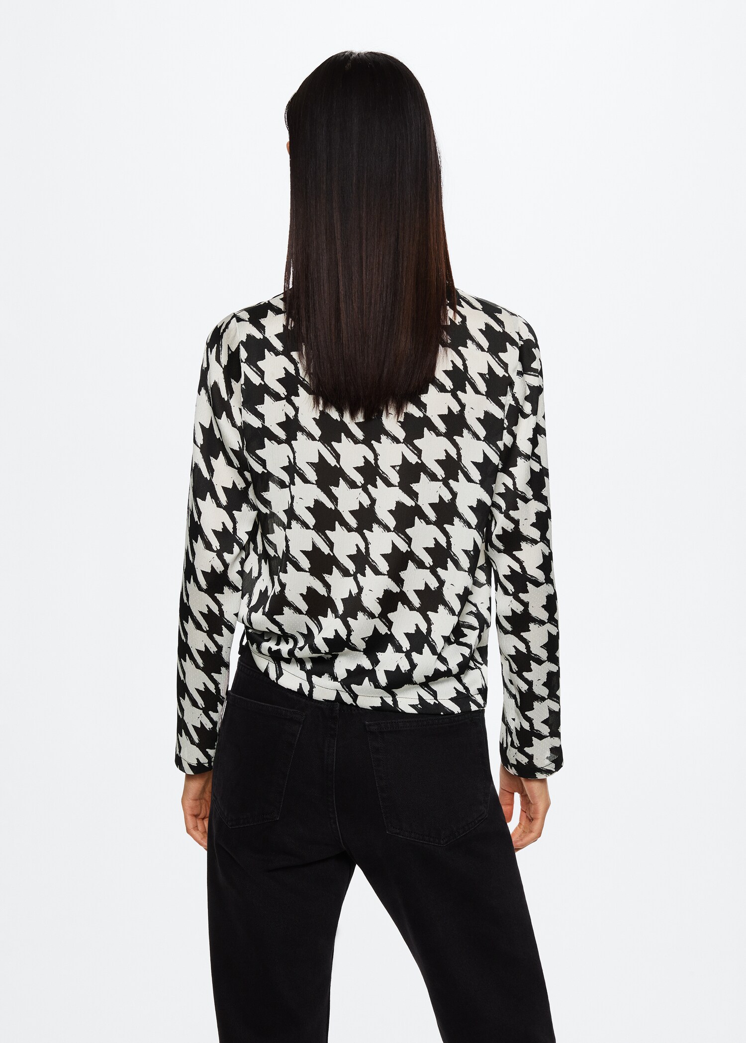 Blouse pied-de-poule - Verso de l’article