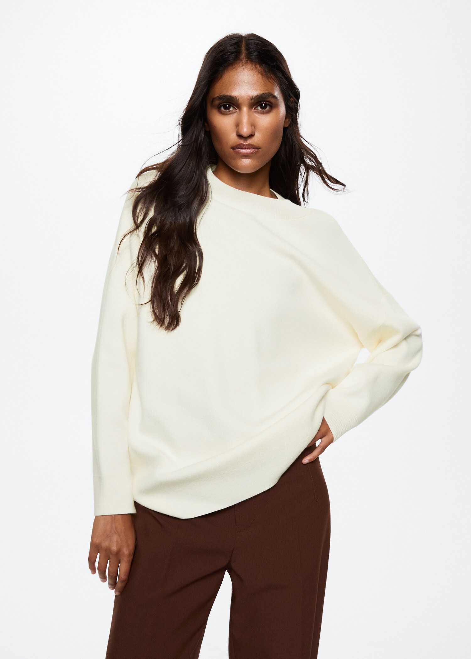 Pull-over maille oversize - Plan moyen