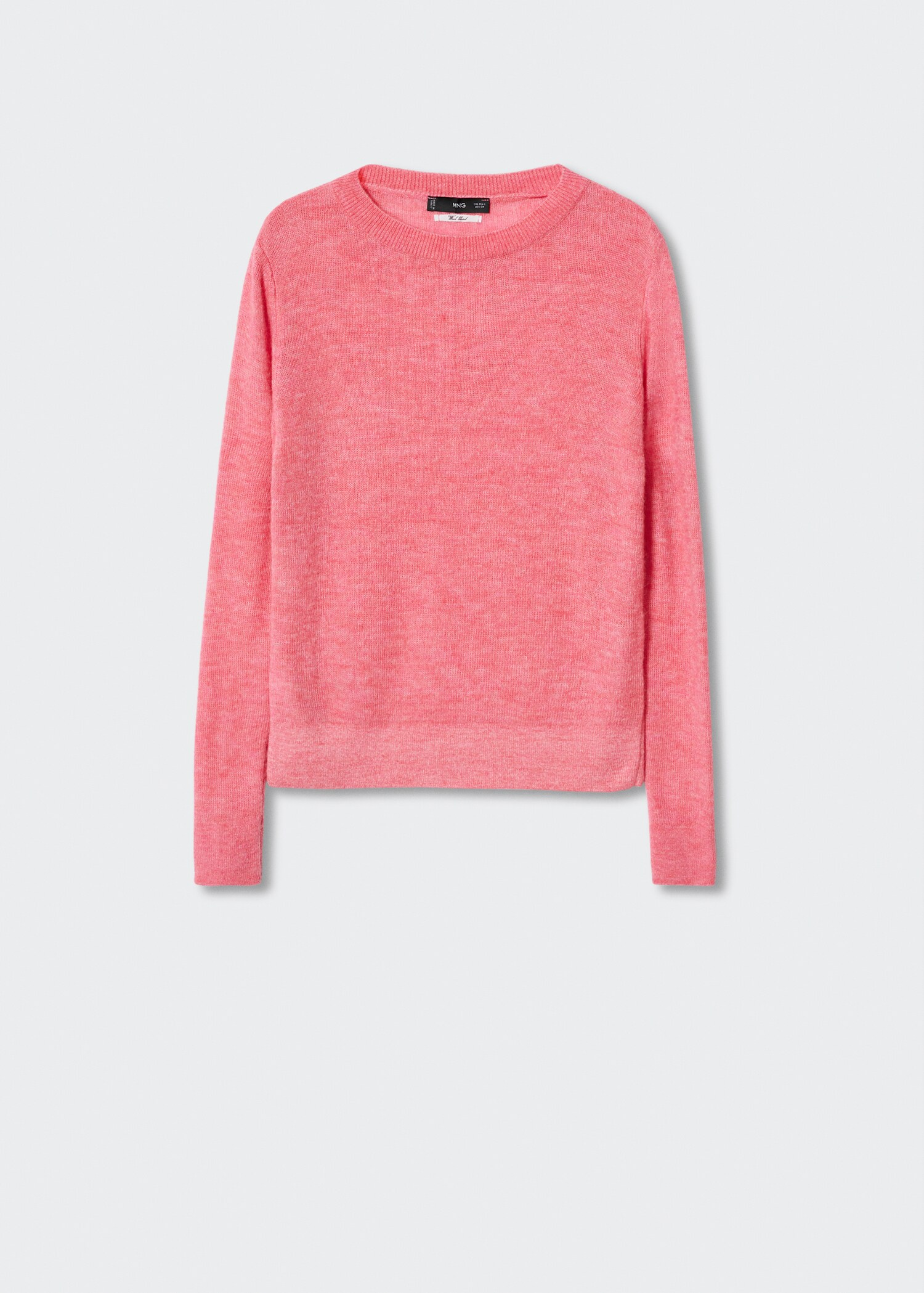 Cotton-linen round-neck knitted sweater - Article without model