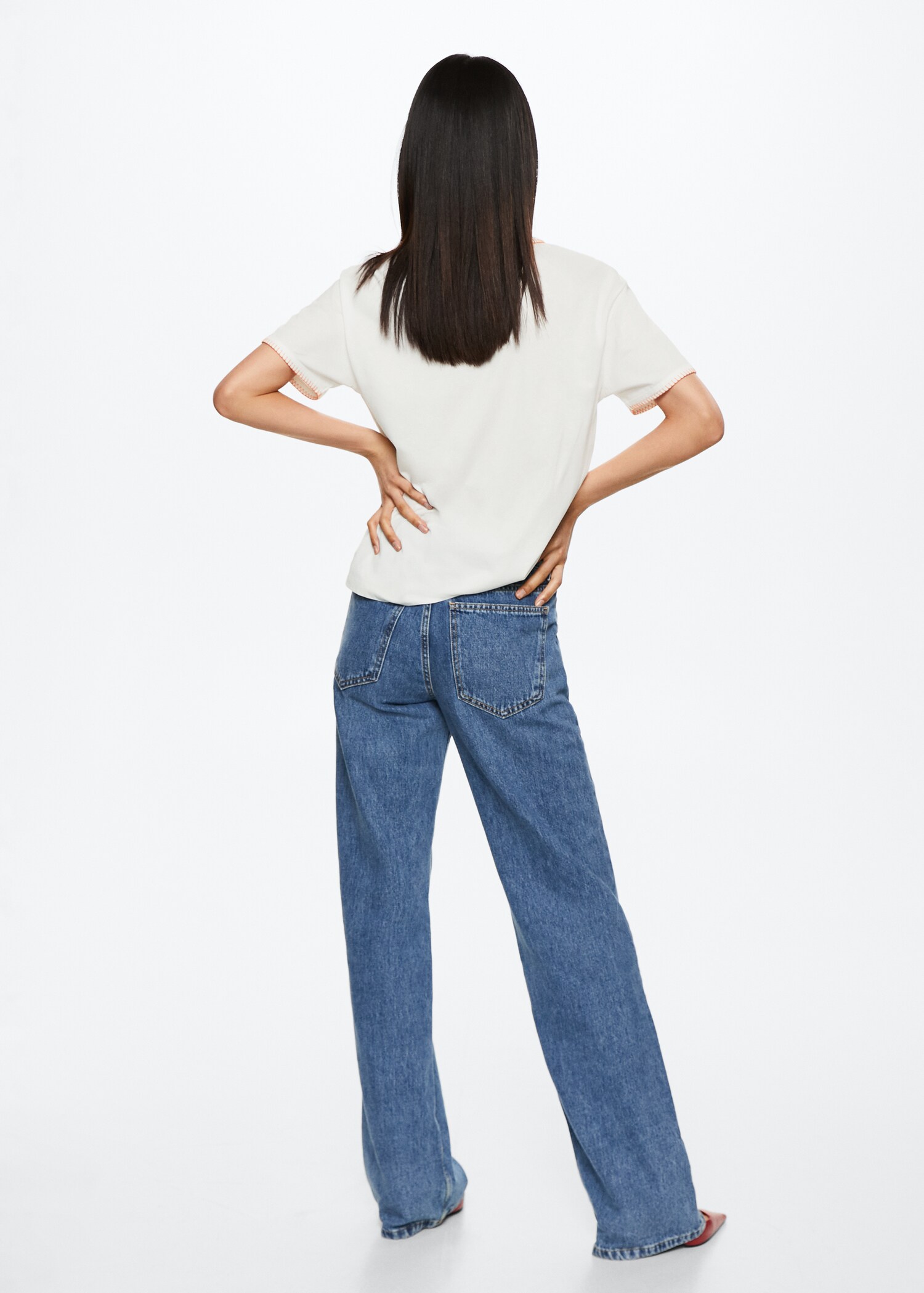 T-shirt coton broderies - Verso de l’article