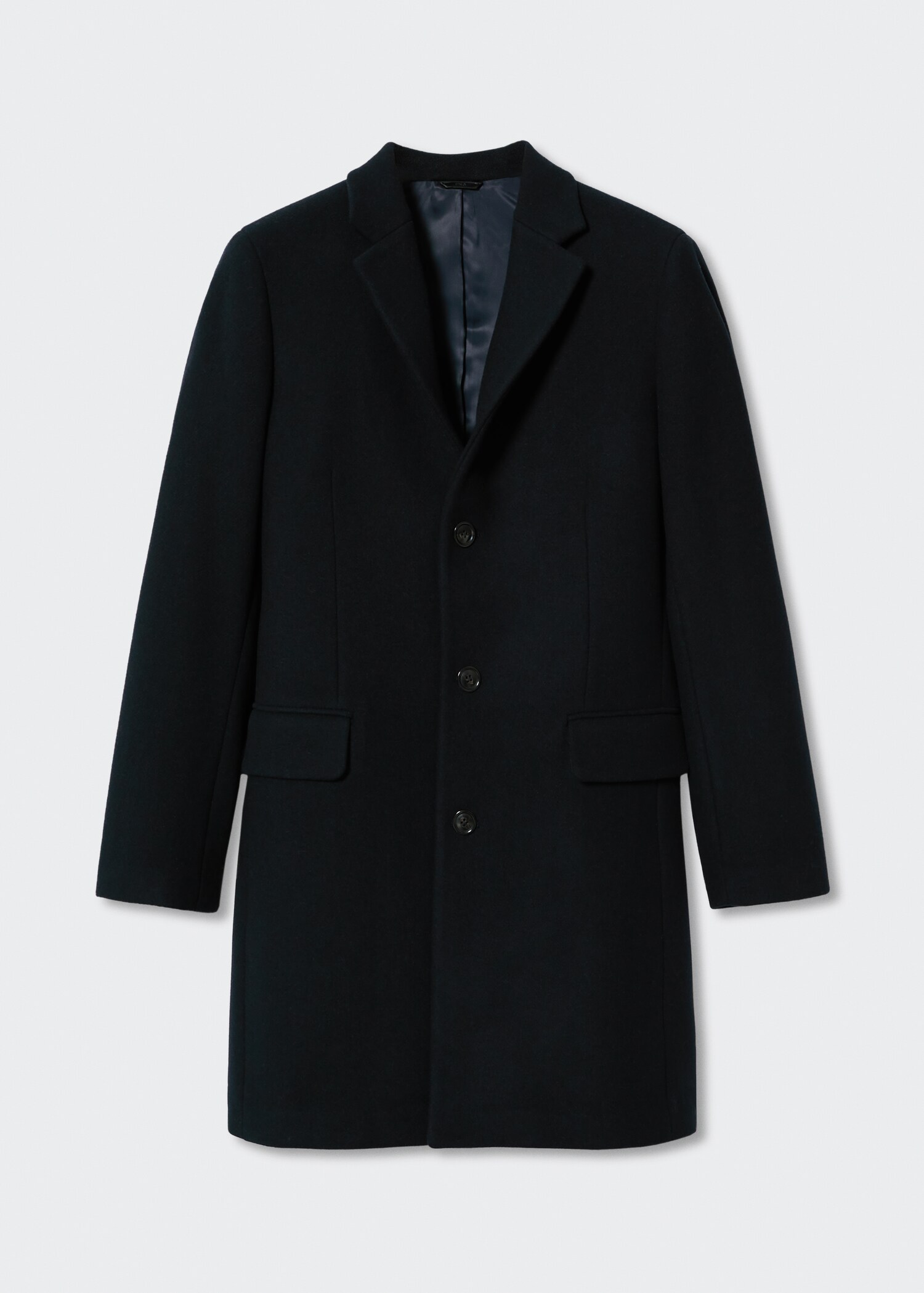 Long recycled wool coat - Article without model
