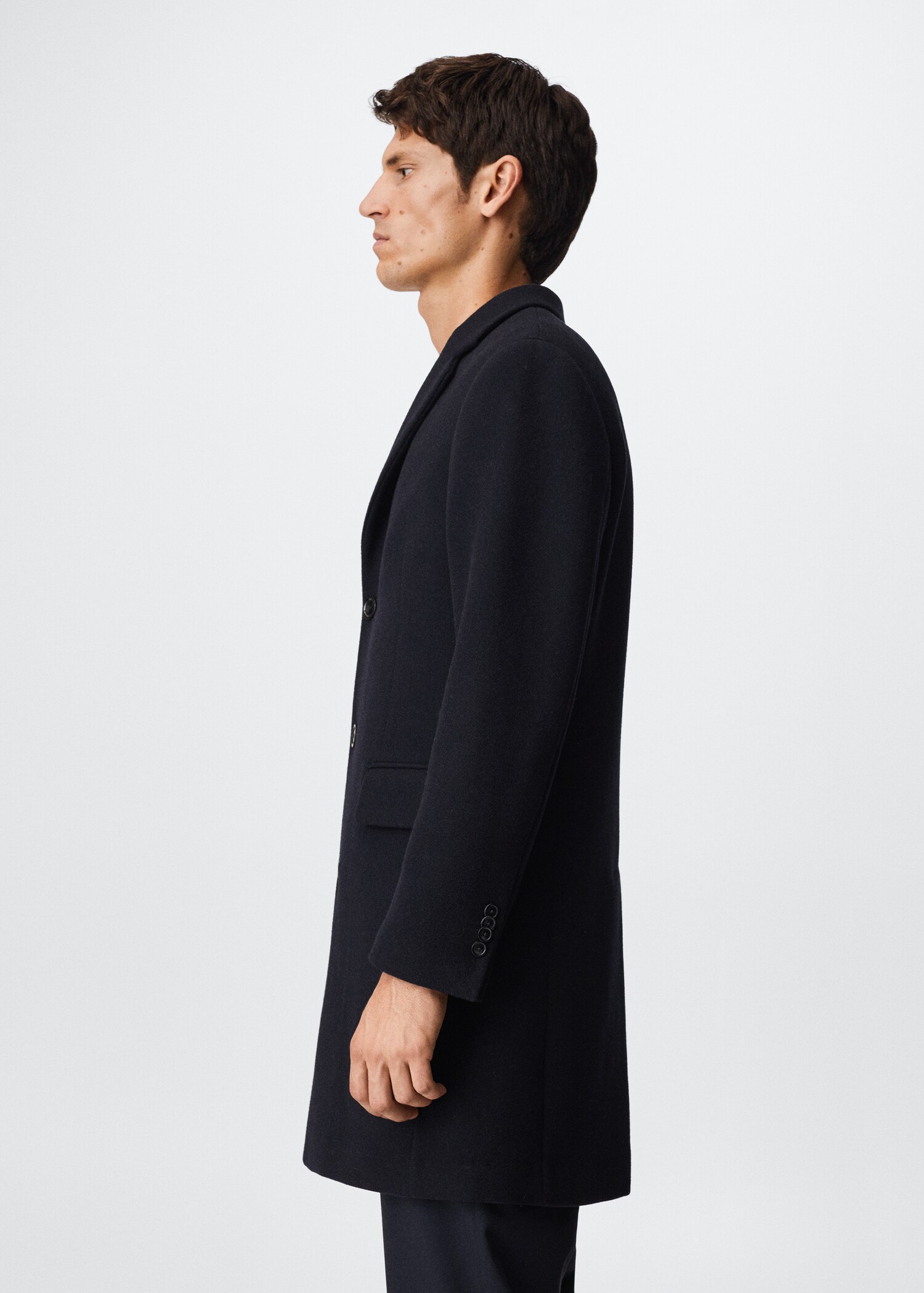 Long recycled wool coat - Details of the article 2
