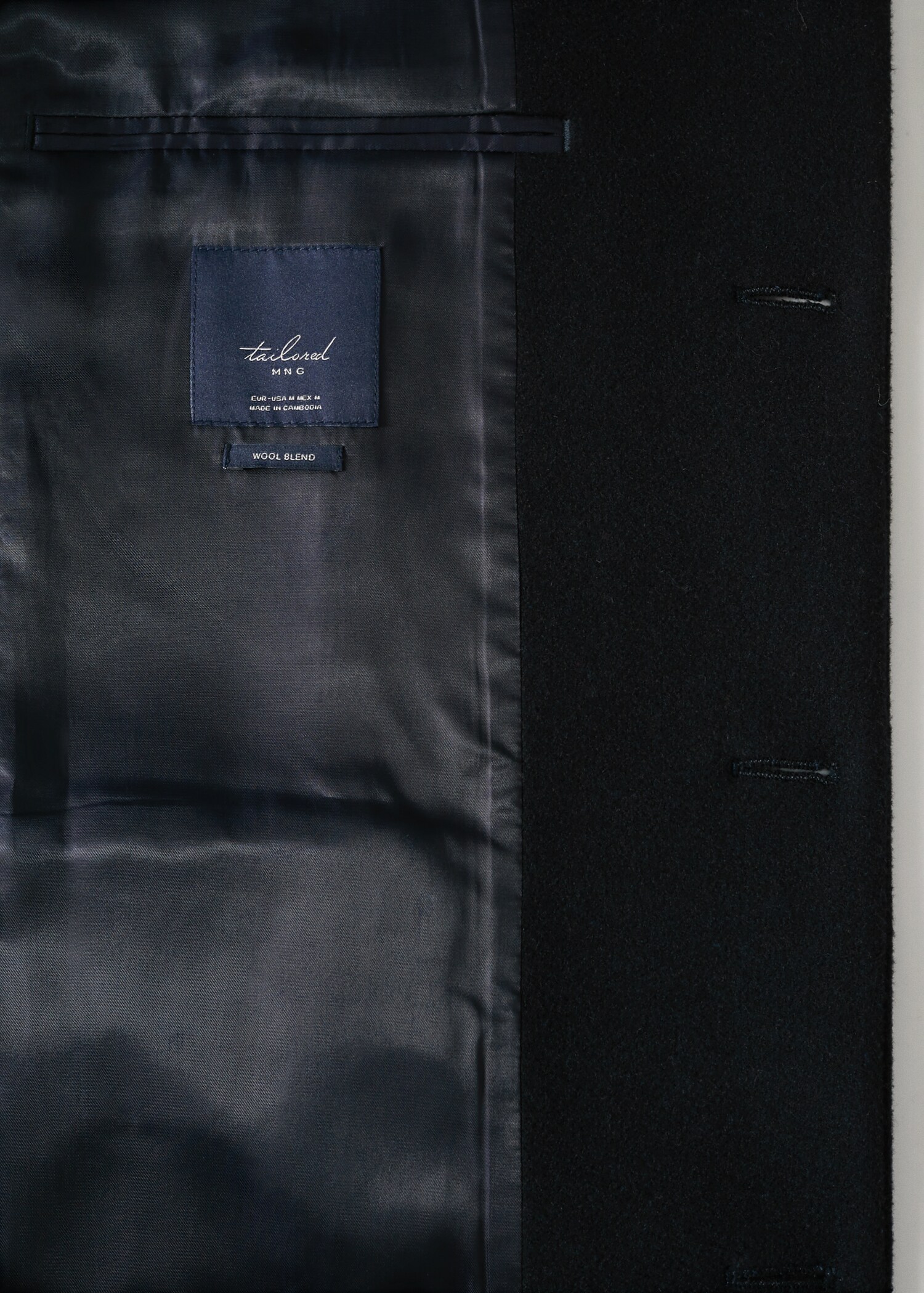 Long recycled wool coat - Details of the article 8