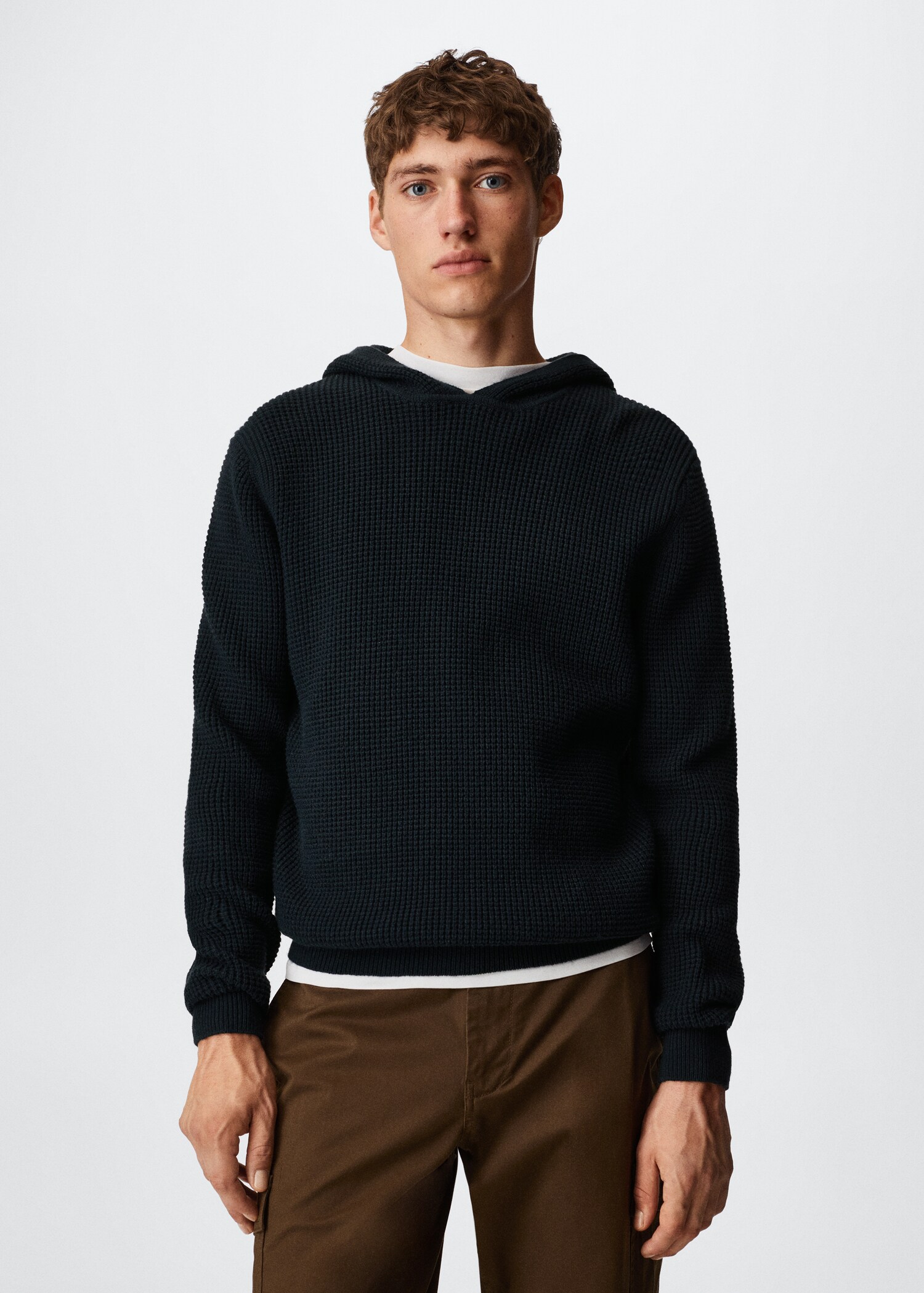 Structured hooded sweater - Medium plane