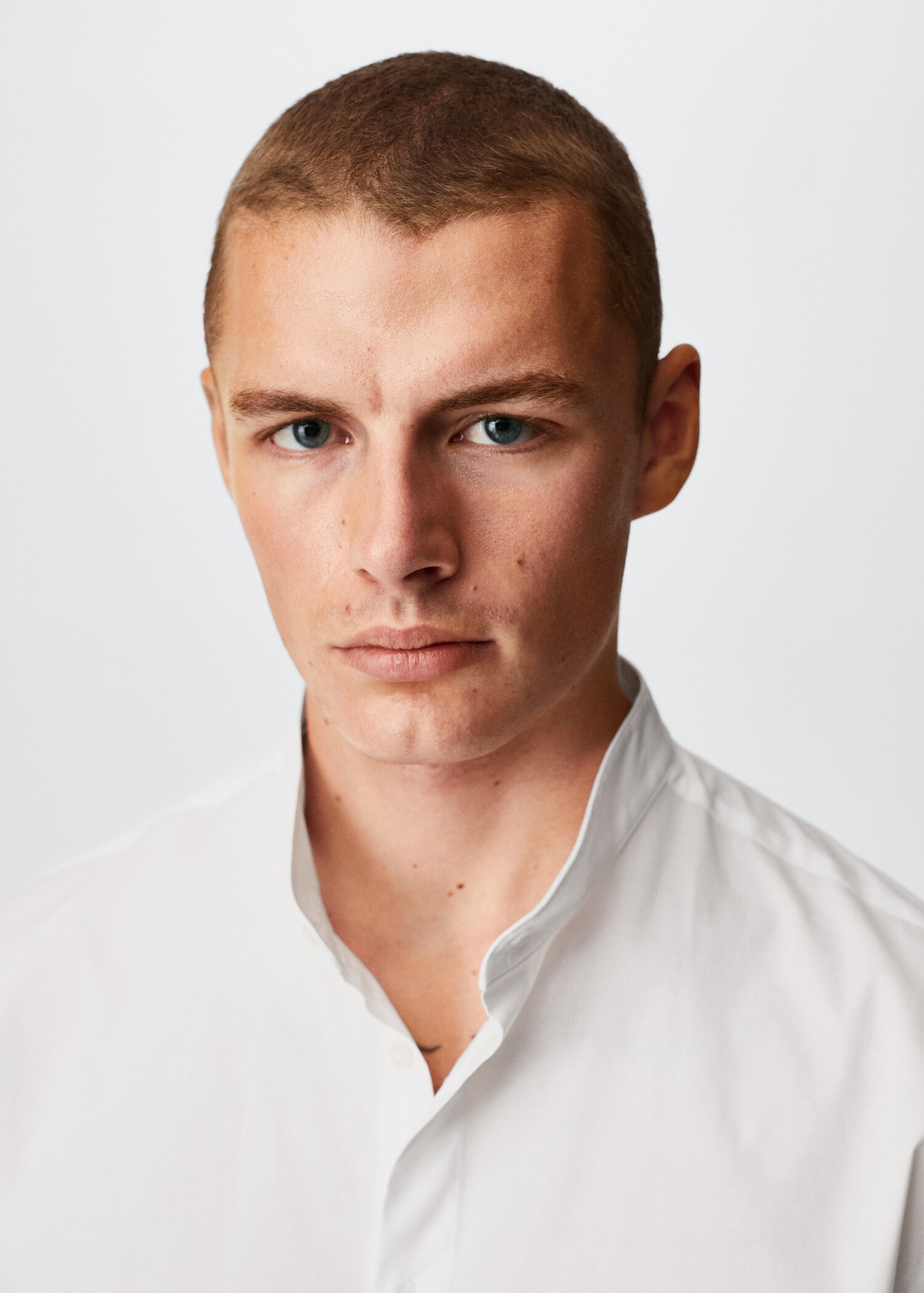 Regular fit Mao collar shirt - Details of the article 1
