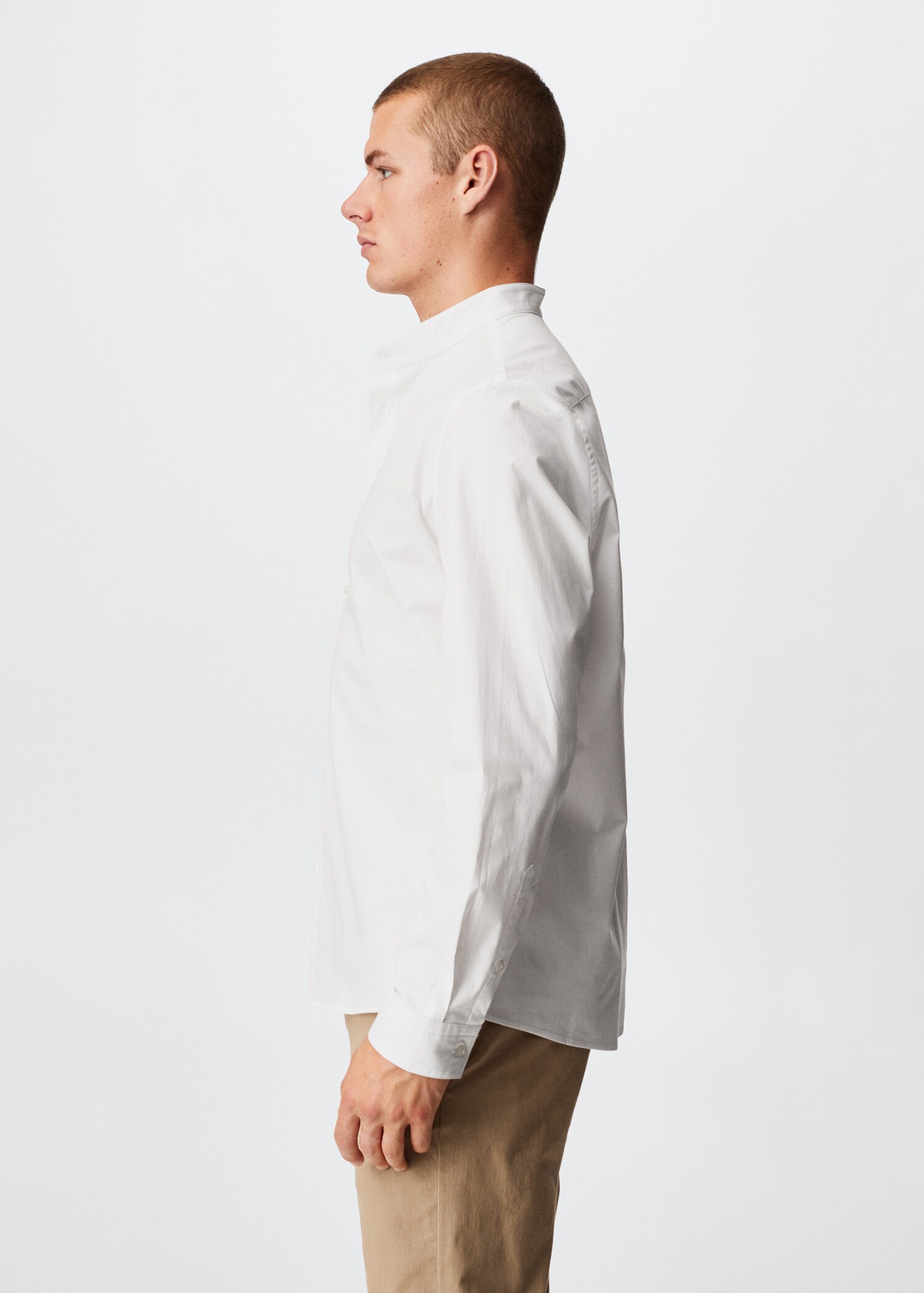 Regular fit Mao collar shirt - Details of the article 4
