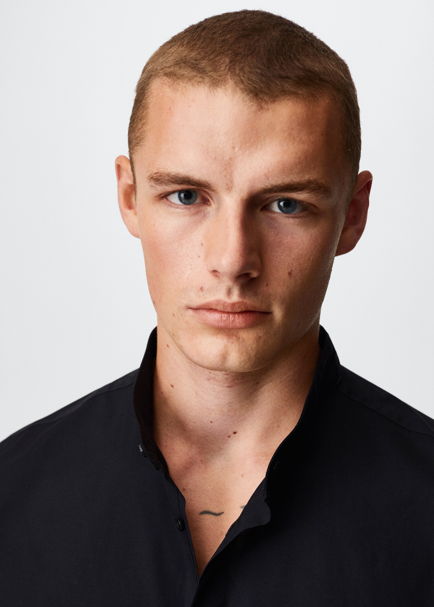 Regular fit Mao collar shirt - Details of the article 1