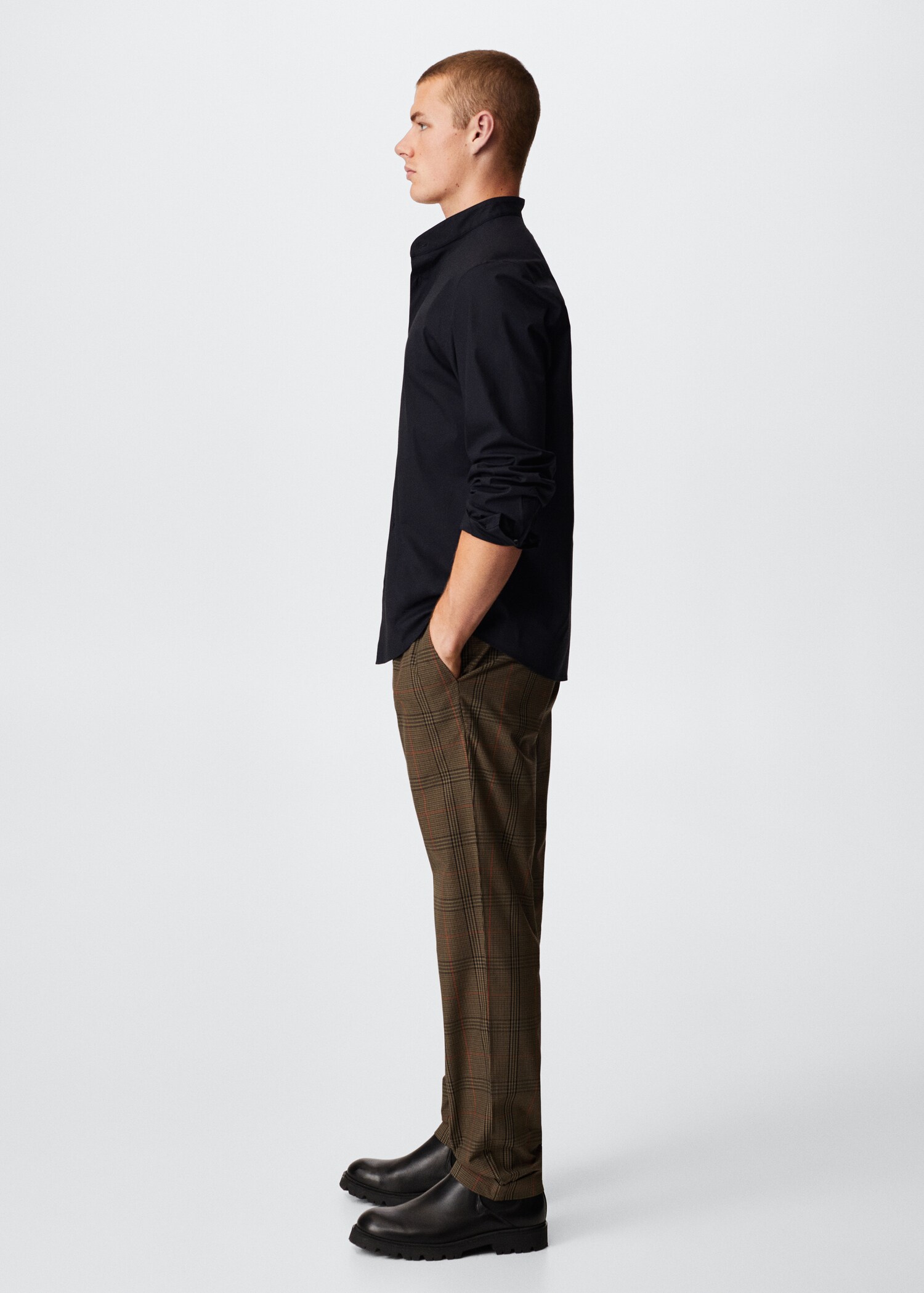 Regular fit Mao collar shirt - Details of the article 4